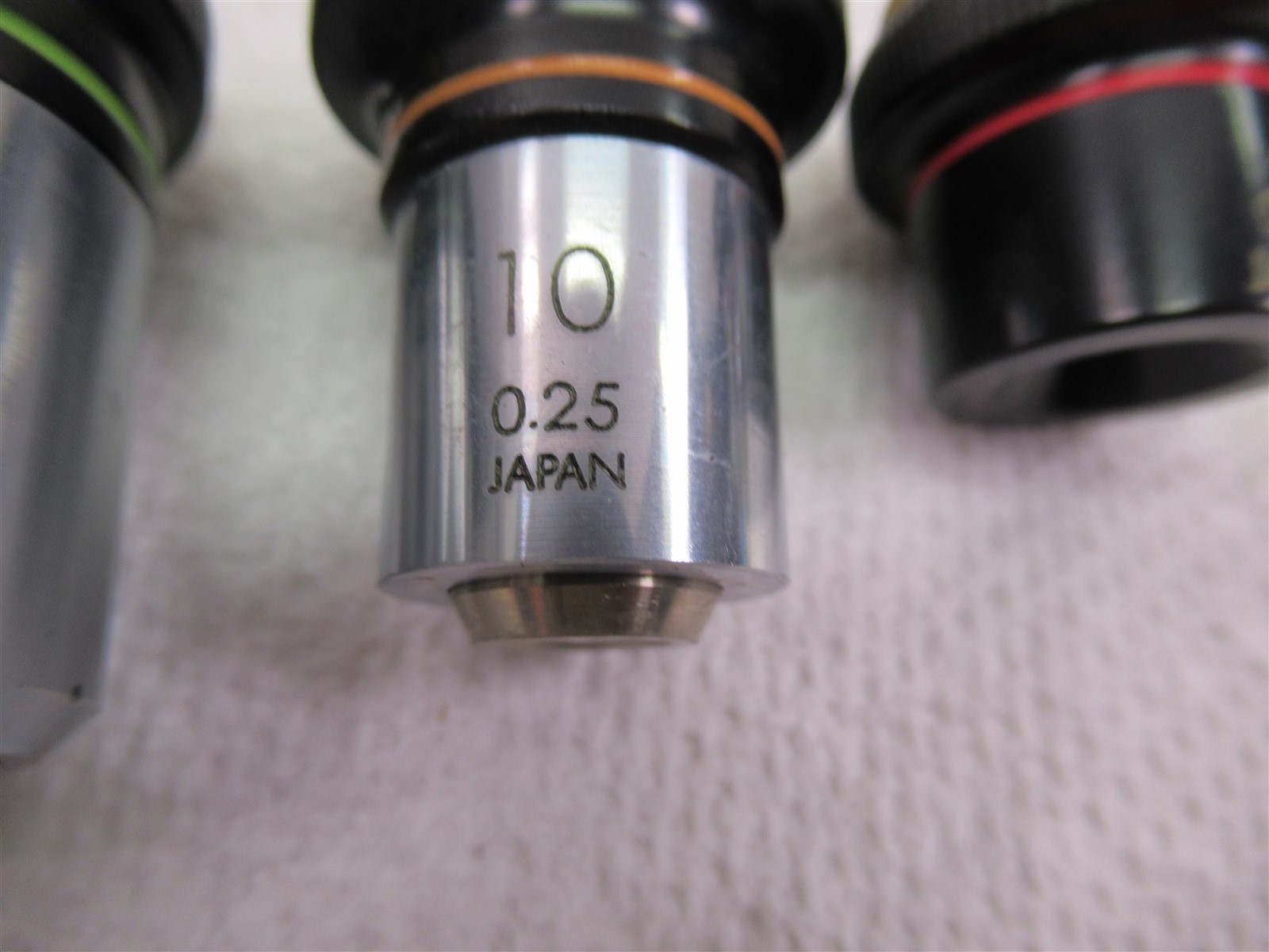 Vintage Olympus Microscope Objective Lens Lot 4x 10x 40x 100x Oil Japan RMS CH