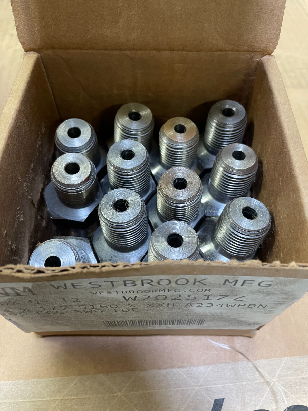 SWAGE NIPPLE 3/4″ x 1/2″ S/160 x XXH Eccentric Thread Both End A234 WPBN SP95