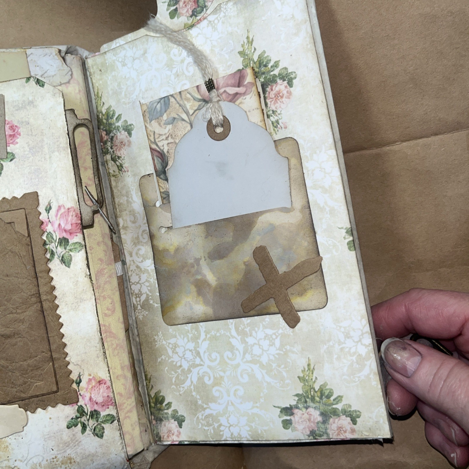 Handmade Junk Journal Folio Loaded with Flaps and Flips Working Lock And Keys