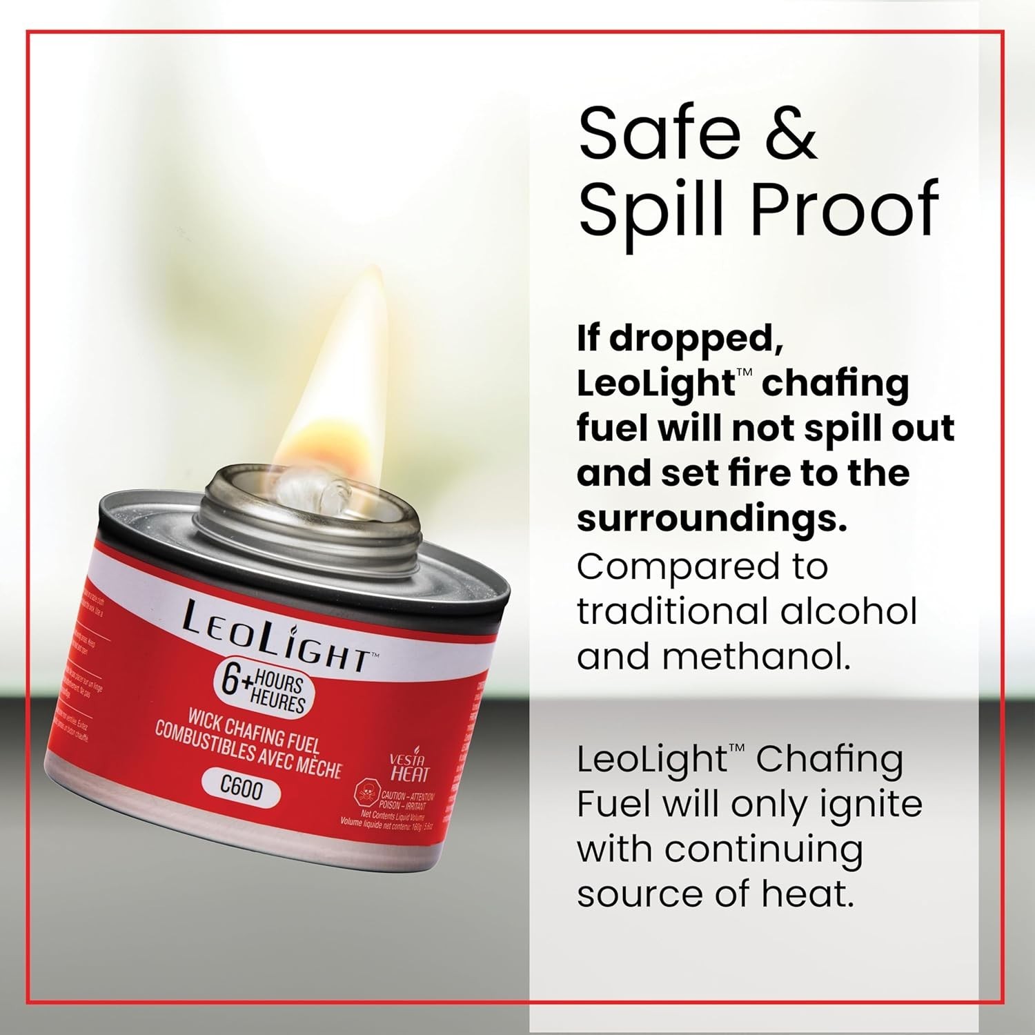 7oz Spill-Proof Chafing Fuel with 6 Hour Burn – Ideal for Catering & Buffets