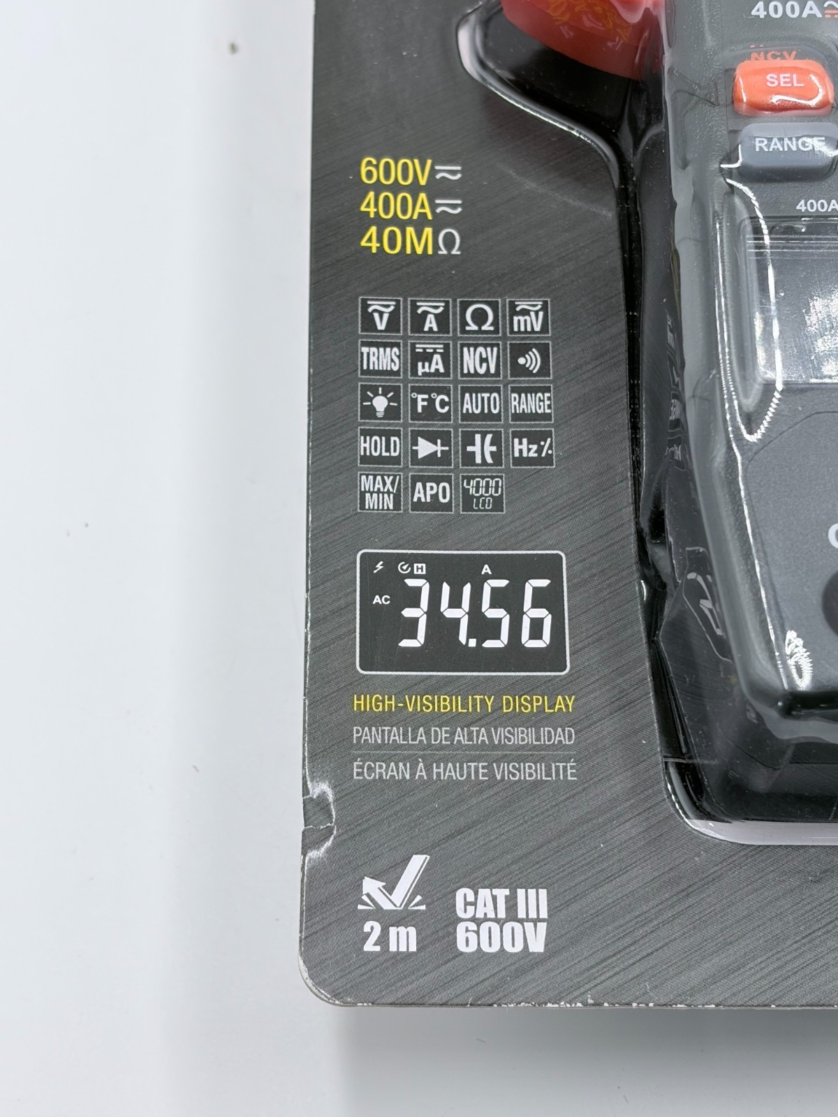 New Klein Tools 400A AC Auto-ranging TRMS Clamp Meter Multimeter CL390