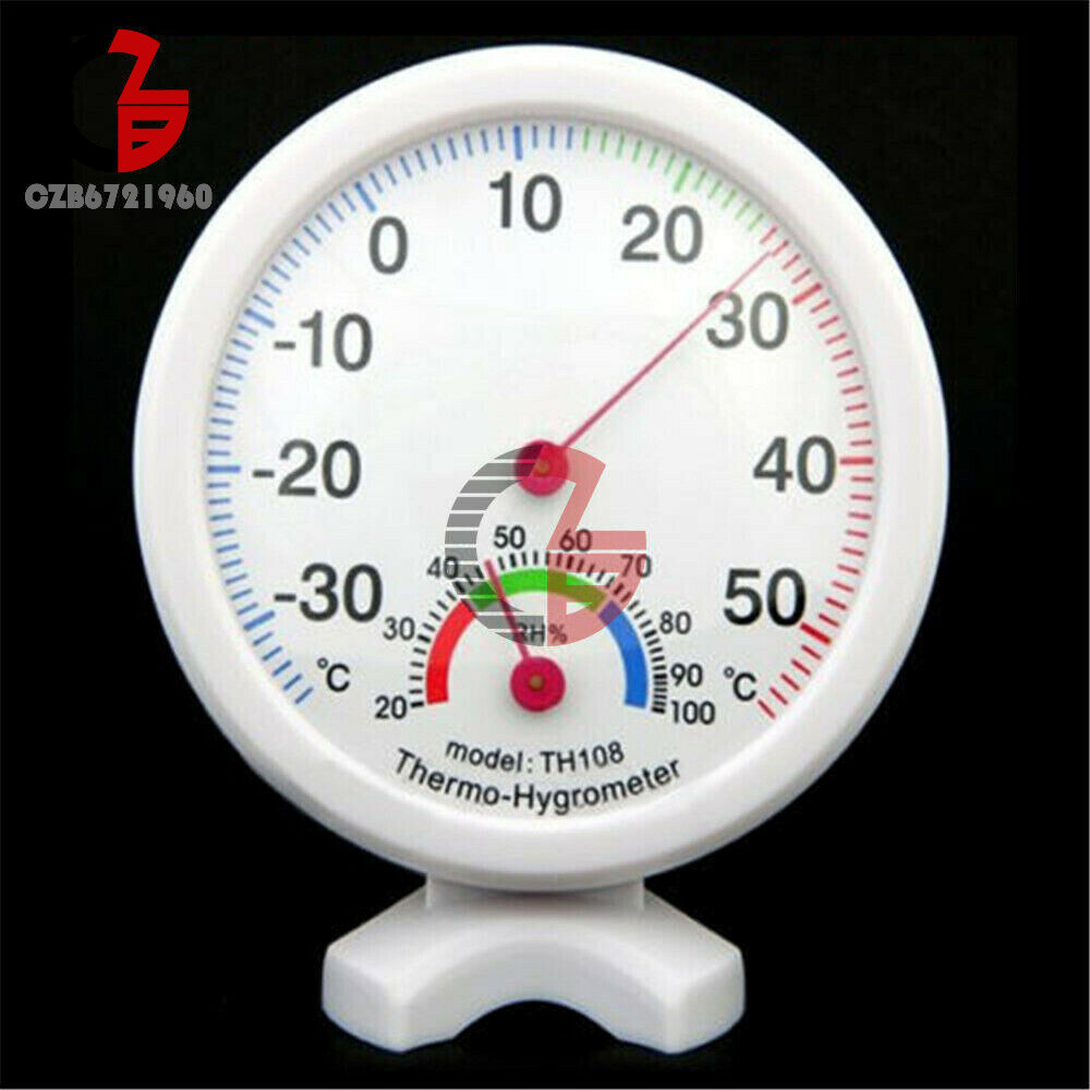 Large Dial Indoor Hygrometer Humidity Thermometer Temp Temperature Meter TH108