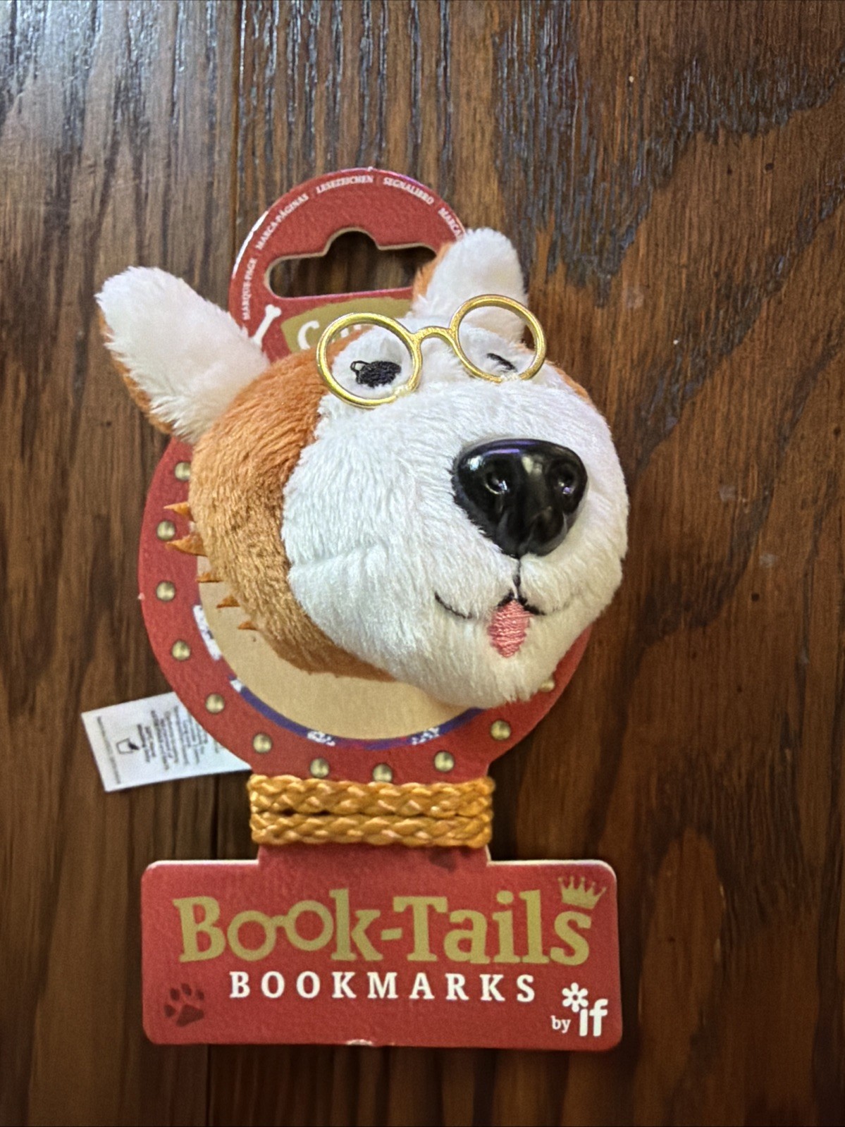 NEW! Book-Tails Bookmark by IF Corgi Dog #96808 Plush Head and Tail Bookmark