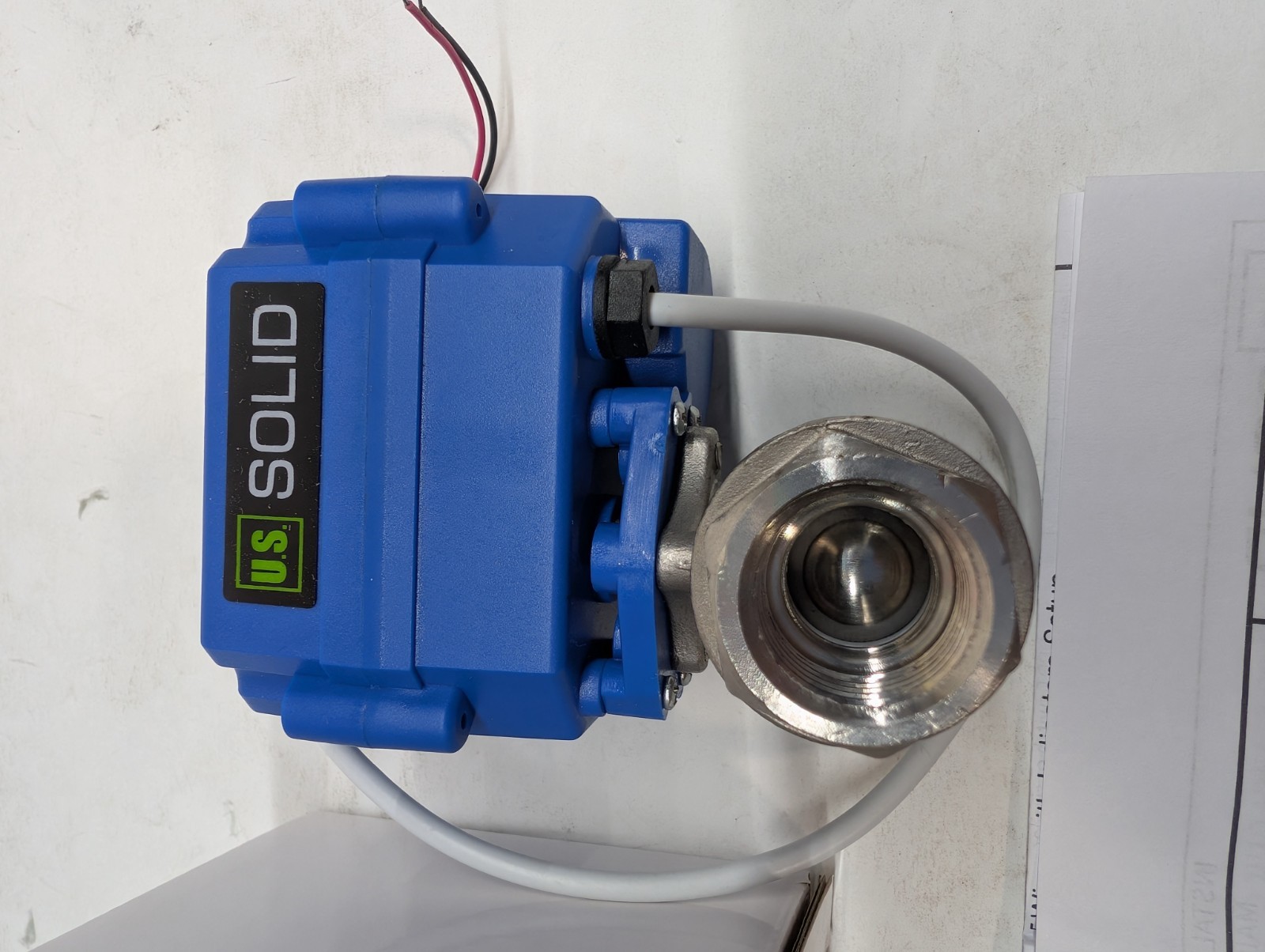 U.S. Solid Motorized Ball Valve 1/2in Full Port 9-24V AC/DC Auto Return SS