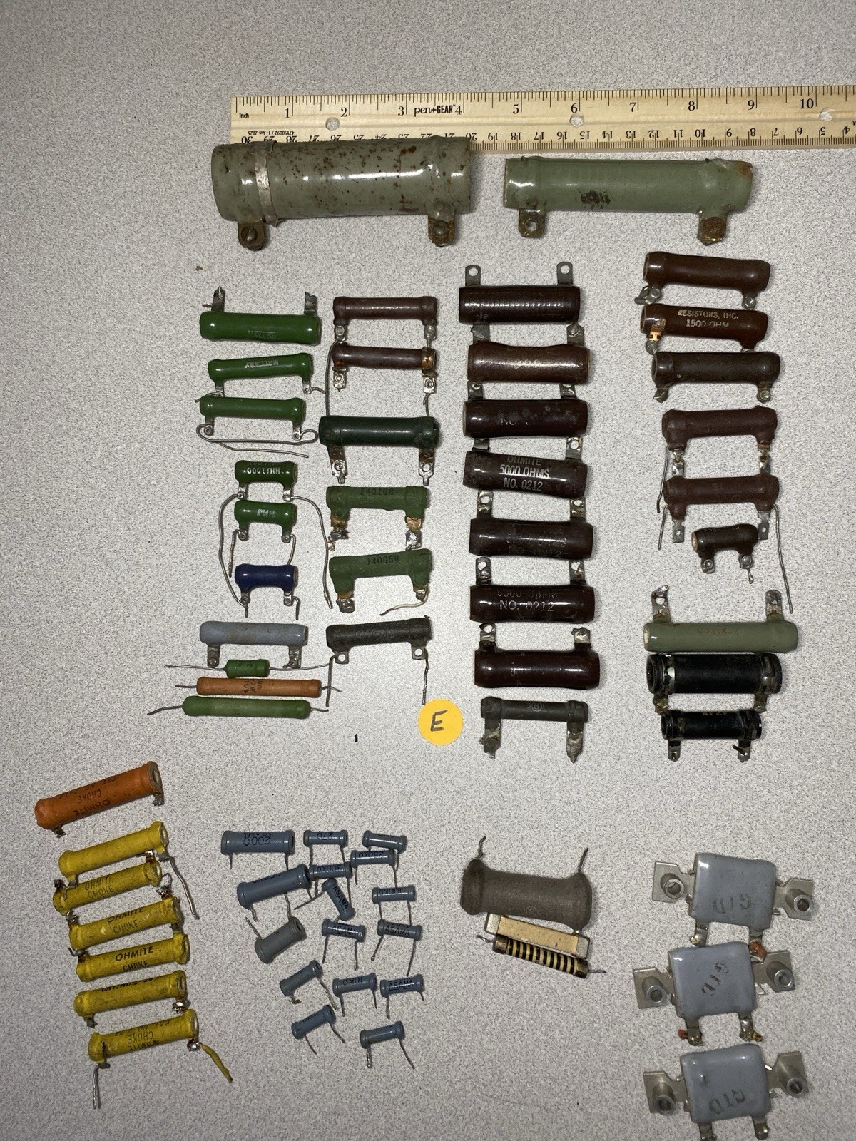 Mixed Lot 50+ VTG Wirewound Ceramic Power resistors Ohmite Vitrohm Mallory Asama