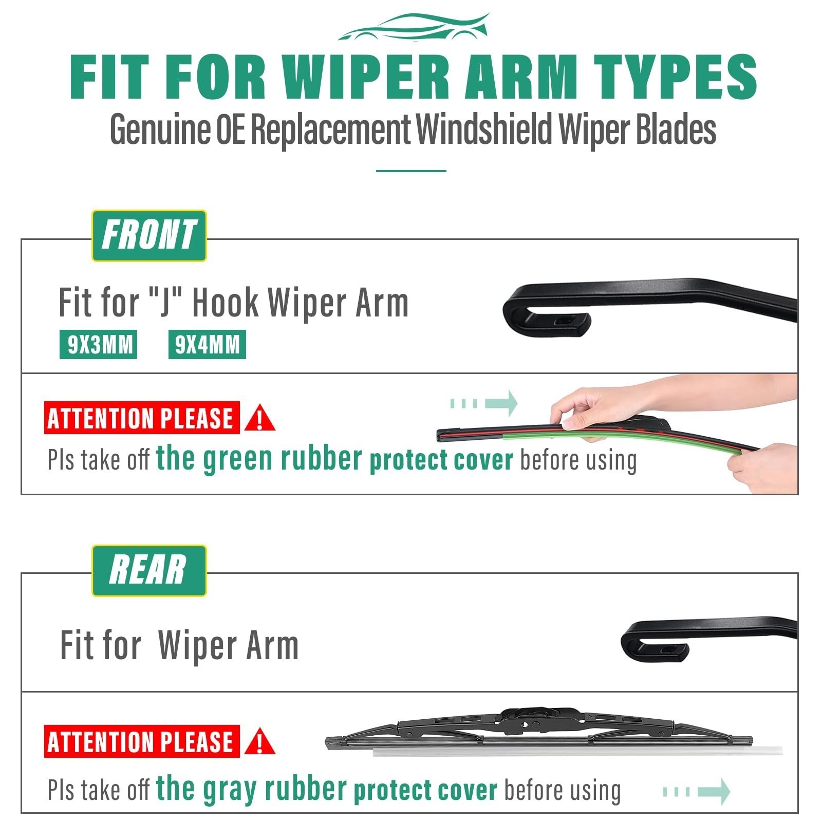 Windshield Wiper Blades for Dodge Grand Caravan & Chrysler Town & Country