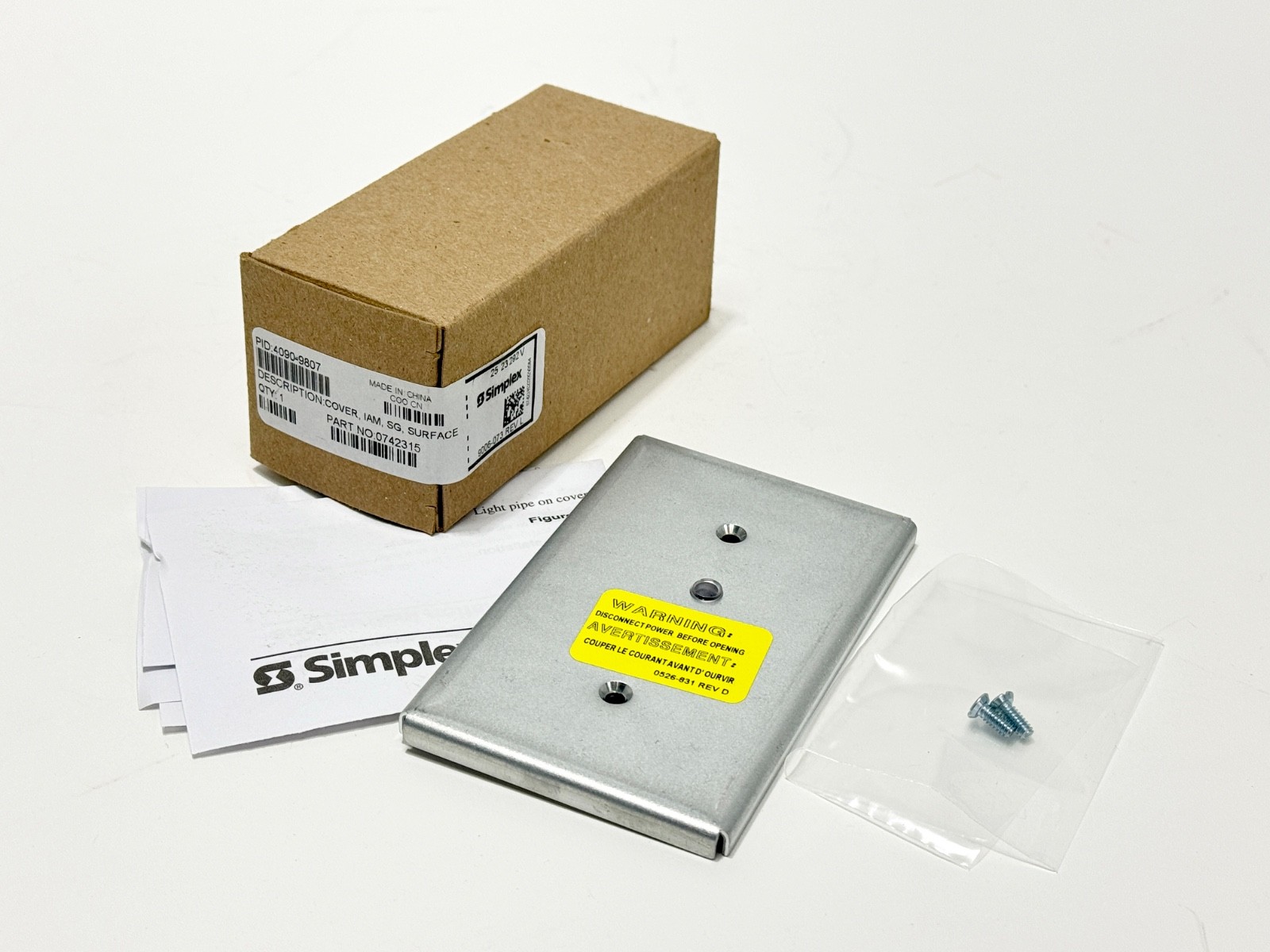 NEW SIMPLEX 4090-9807 COVER, IAM, SG, SURFACE 0742315