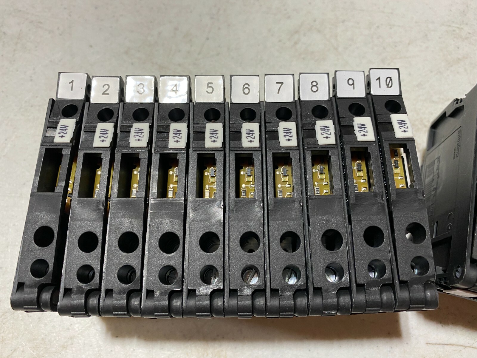 Lot of 20 Entrelec ML../13.. Terminal Block Fuse Holders w/fuses, NOS unused