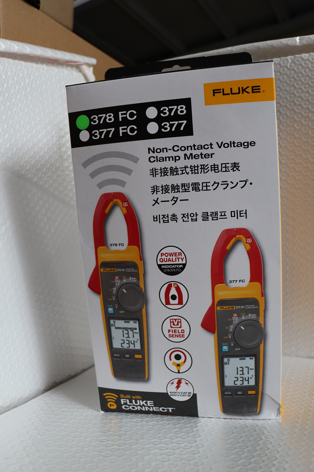 Fluke 378FC AC/DC TRMS Non-Contact Voltage Wireless Clamp w/PQ Indicator & iFlex