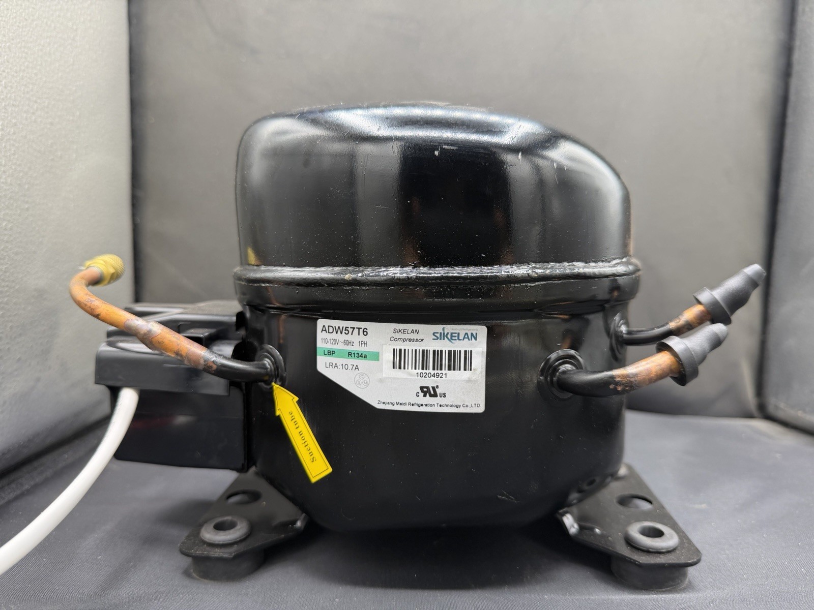 SIKELAN ADW57T6 REFRIGERATION COMPRESSOR 1/4 HP 546BTU 110-120V R134A 50-60HZ