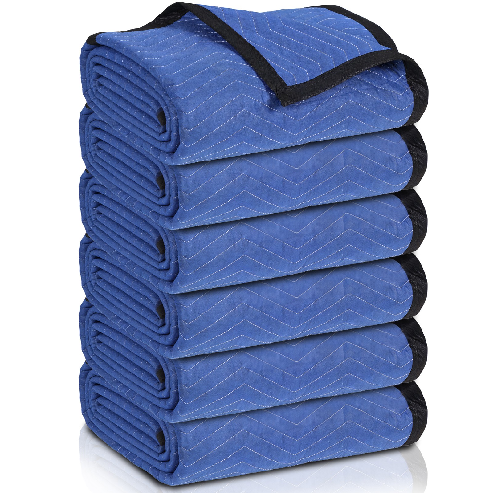 12 Heavy Duty Moving Packing Blankets Ultra Thick Pro 72″x80″ Furniture Pad Blue