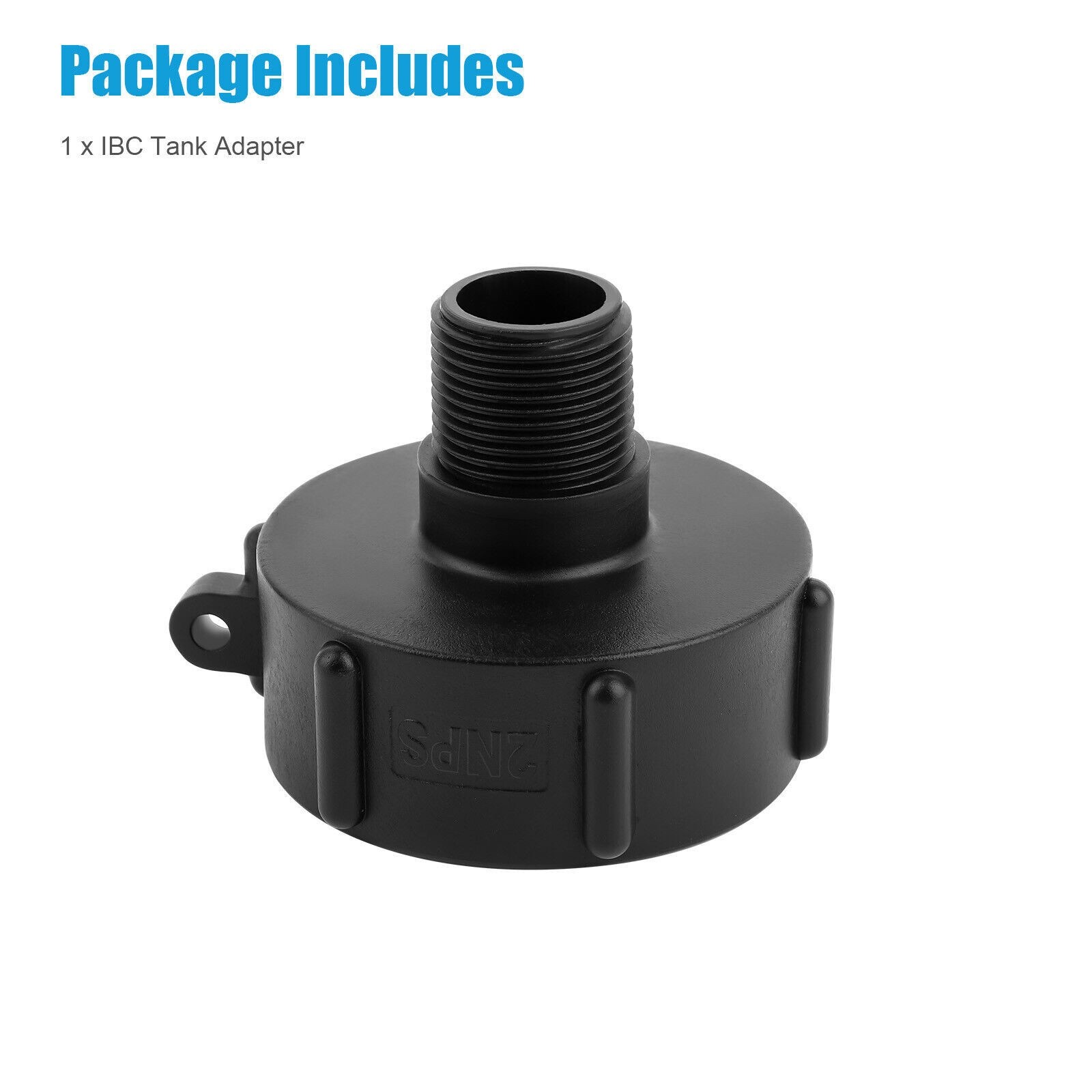 2/4X 275 330 Gallon IBC Tote Water Tank Adapter 2″NPS Fine Thread x 3/4″ BSP/NPT