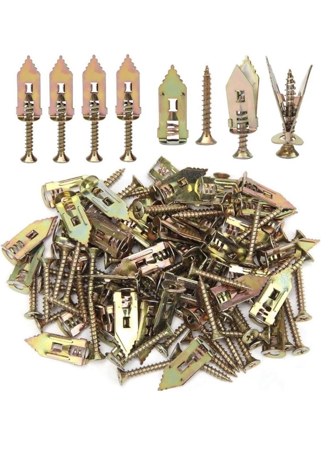 20 Pcs Self Drilling Drywall Anchors with 20 Screws Kit for TV Shelf Straps