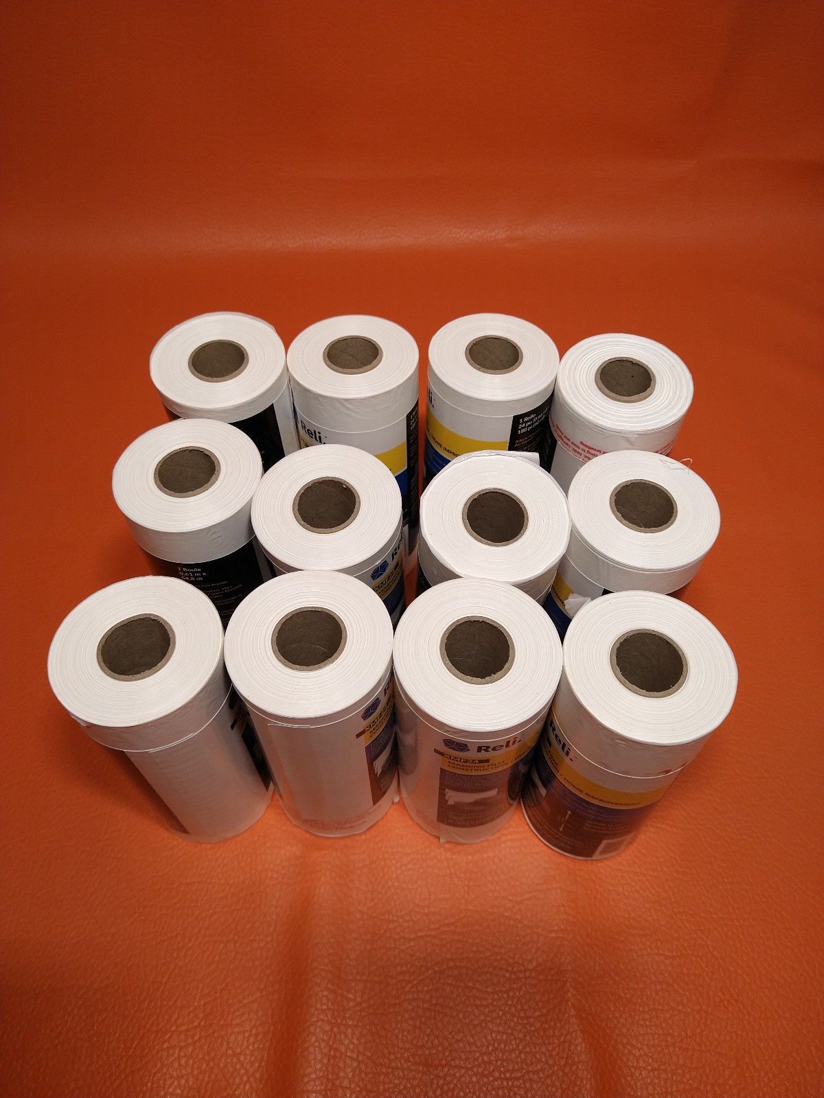 Reli XMF24 Construction Masking Film Protective Plastic 24″ x 180 Feet Lot of 12
