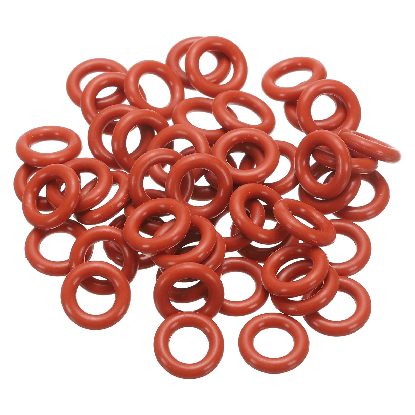 50Pcs Silicone O-Ring 15mm OD 9mm ID 3mm Width VMQ Sealing Gasket, Red