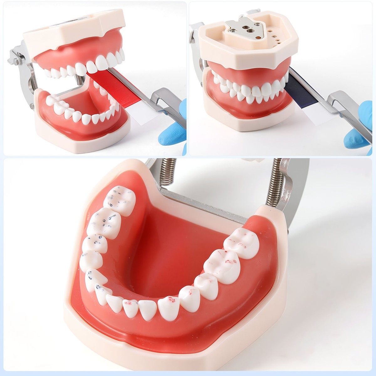15sheet/book Dental Articulating Paper Hydrophobic Double Sided Strip Bite Paper