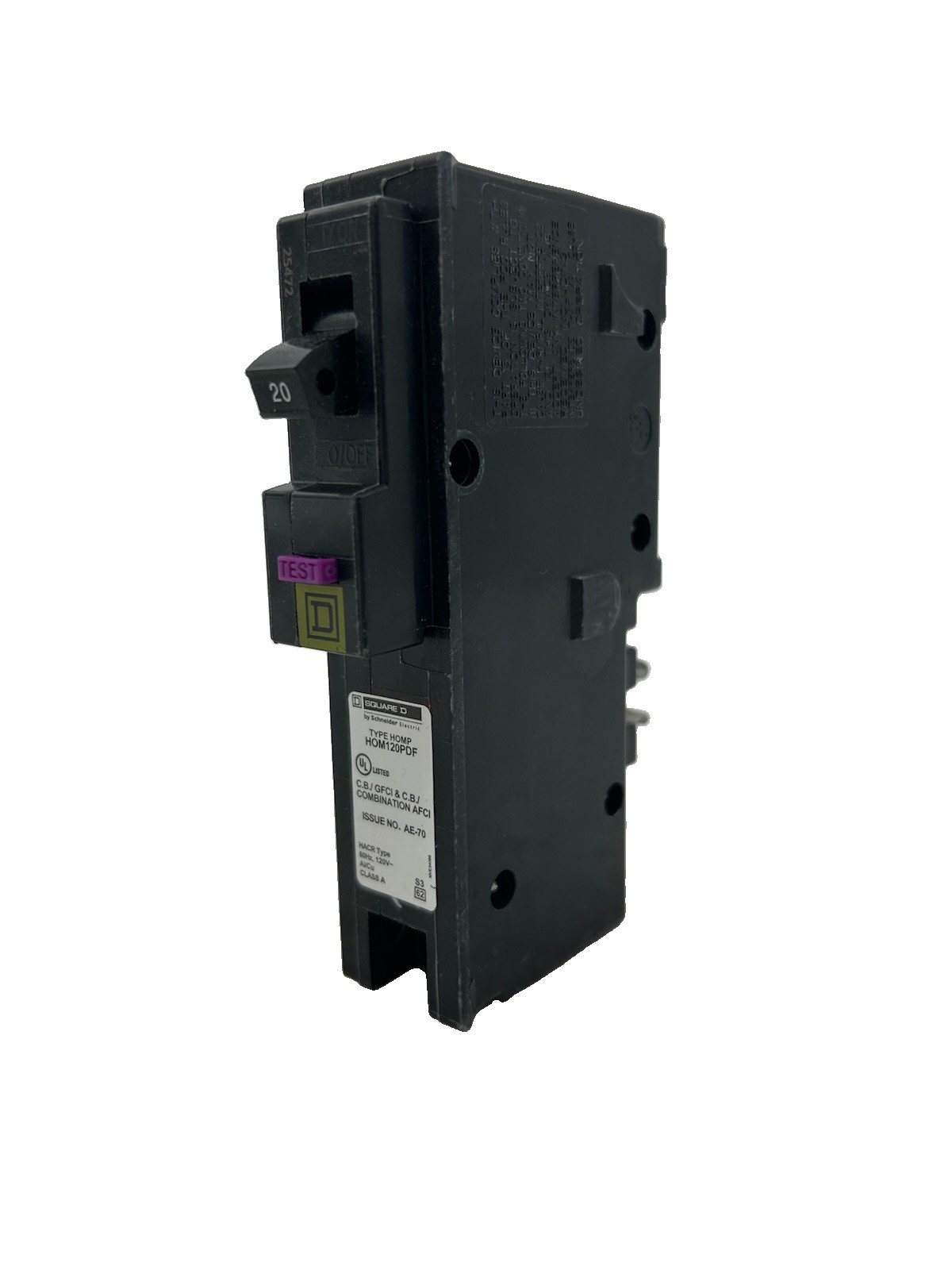 Square D HOM120PDF 120V 20A Single-Pole Circuit Breaker