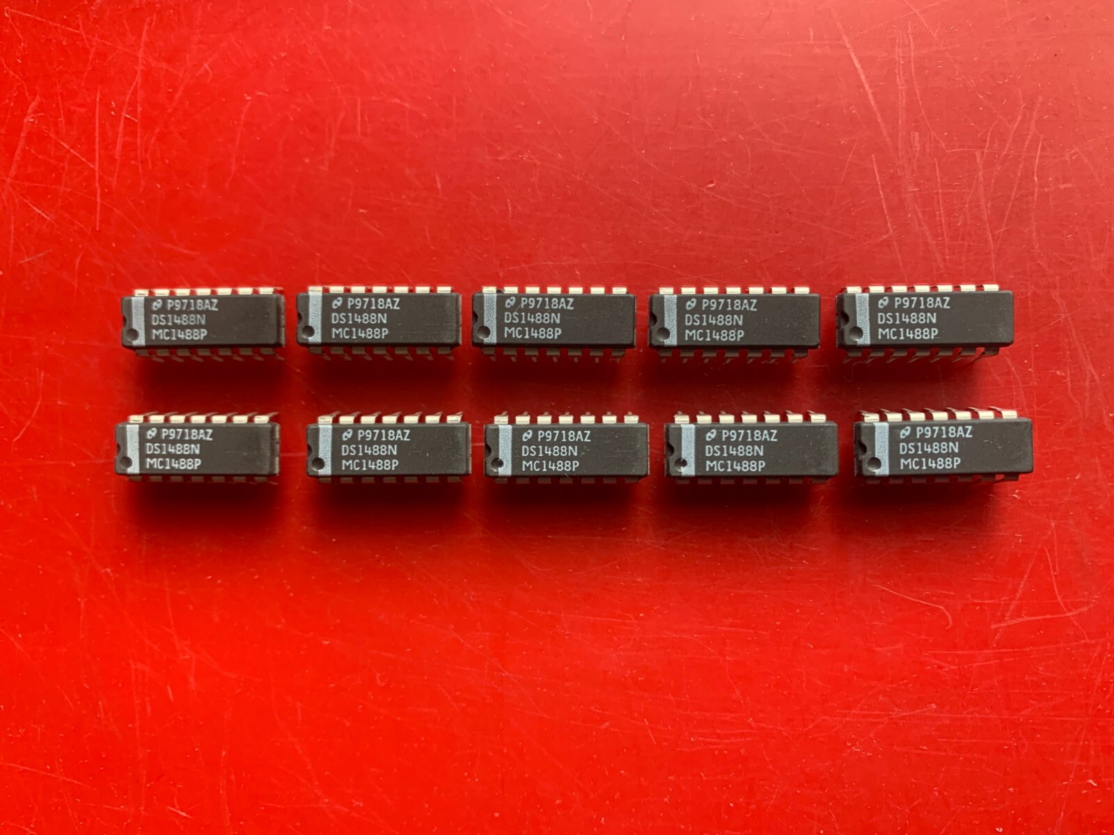 10x DS1488N NSC MC1488P IC INVERTER QUAD 1-INPUT 14 PIN DIP