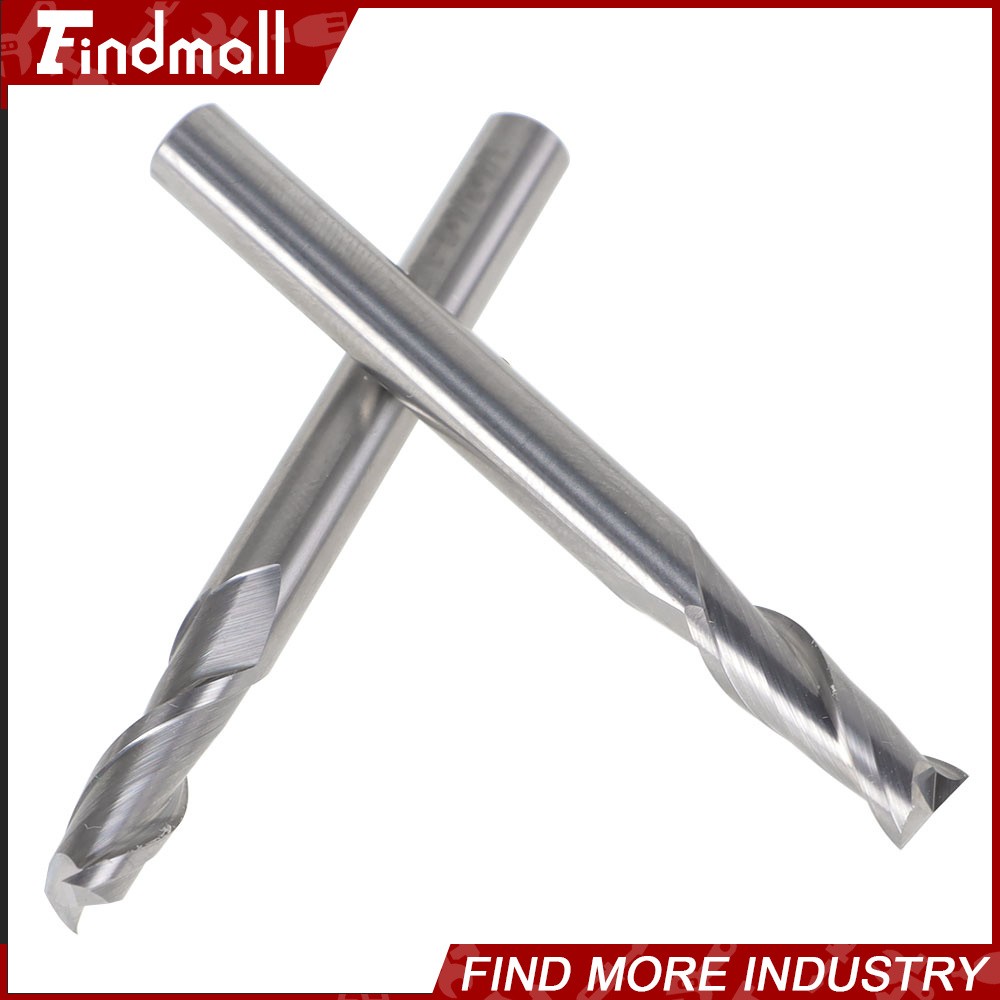 Findmall 5 PCS 1/4″ 2 FLUTE CARBIDE END MILL