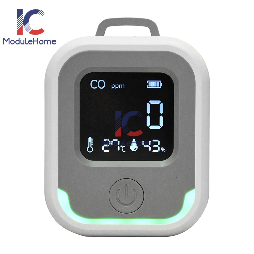 Air Quality Monitor 3-in-1 Carbon Monoxide Detector Temperature Humidity Alarm