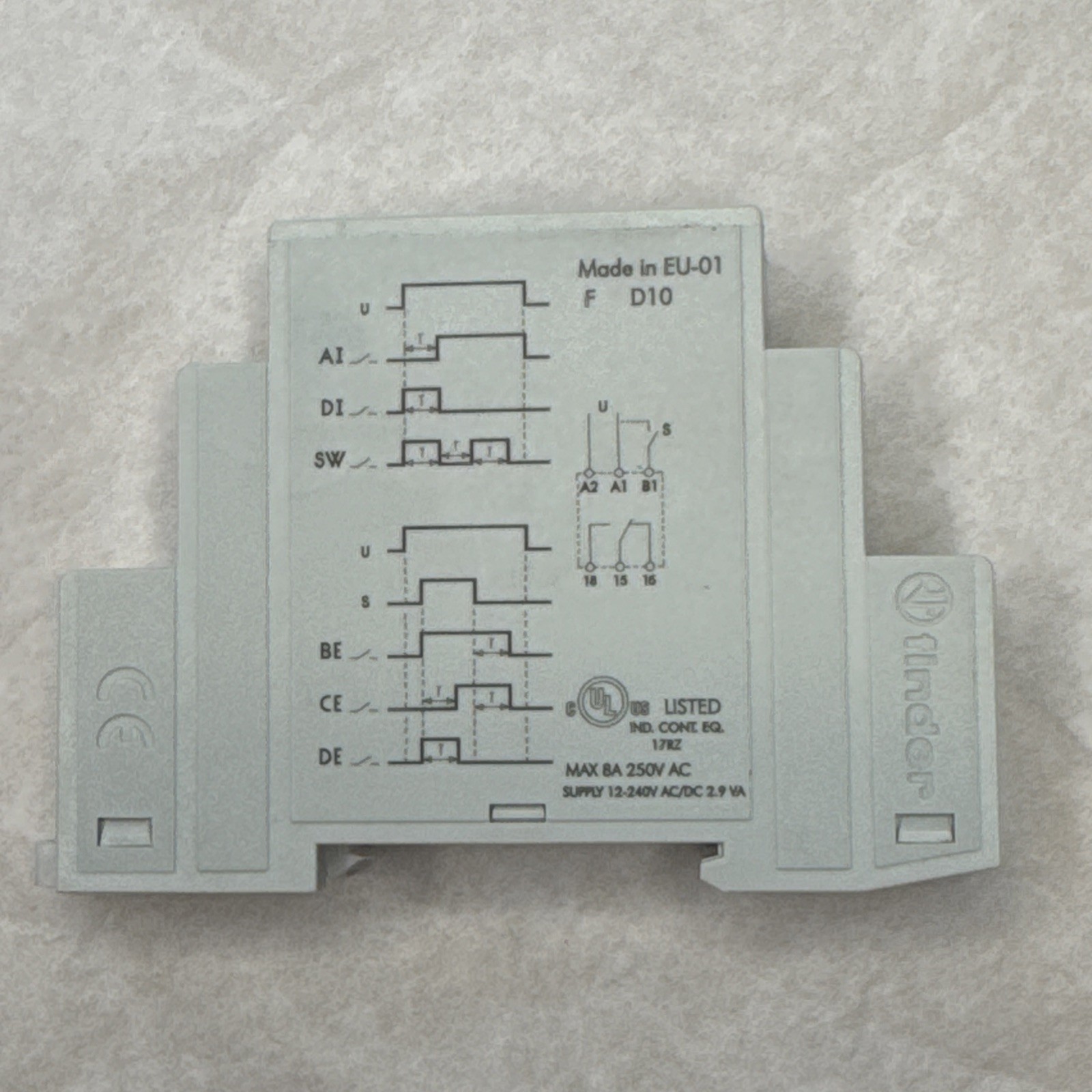 FINDER TIME DELAY RELAY, 80.01.0.240.0000 MODULAR TIMER, NEW IN BOX