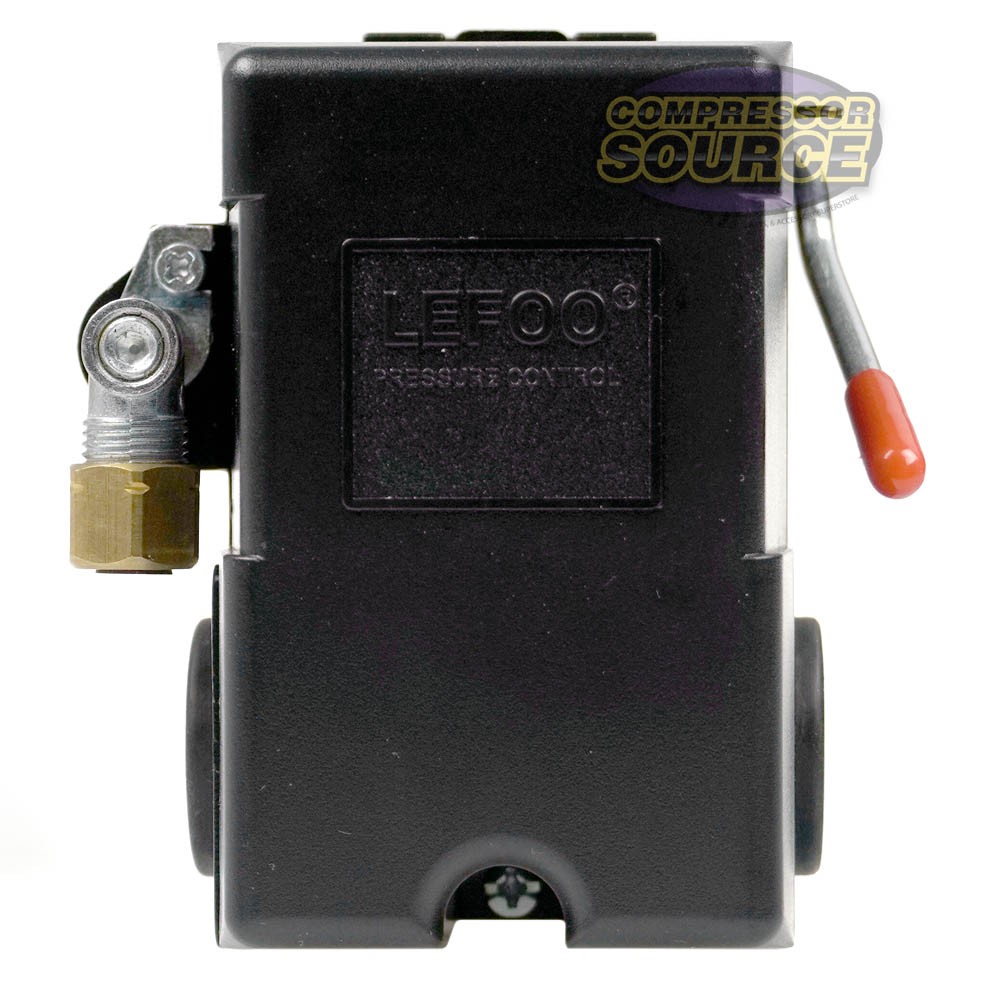 Lefoo 95-125 PSI Air Compressor Pressure Switch 1/4″ Female NPT 4 Port LF10-L4H