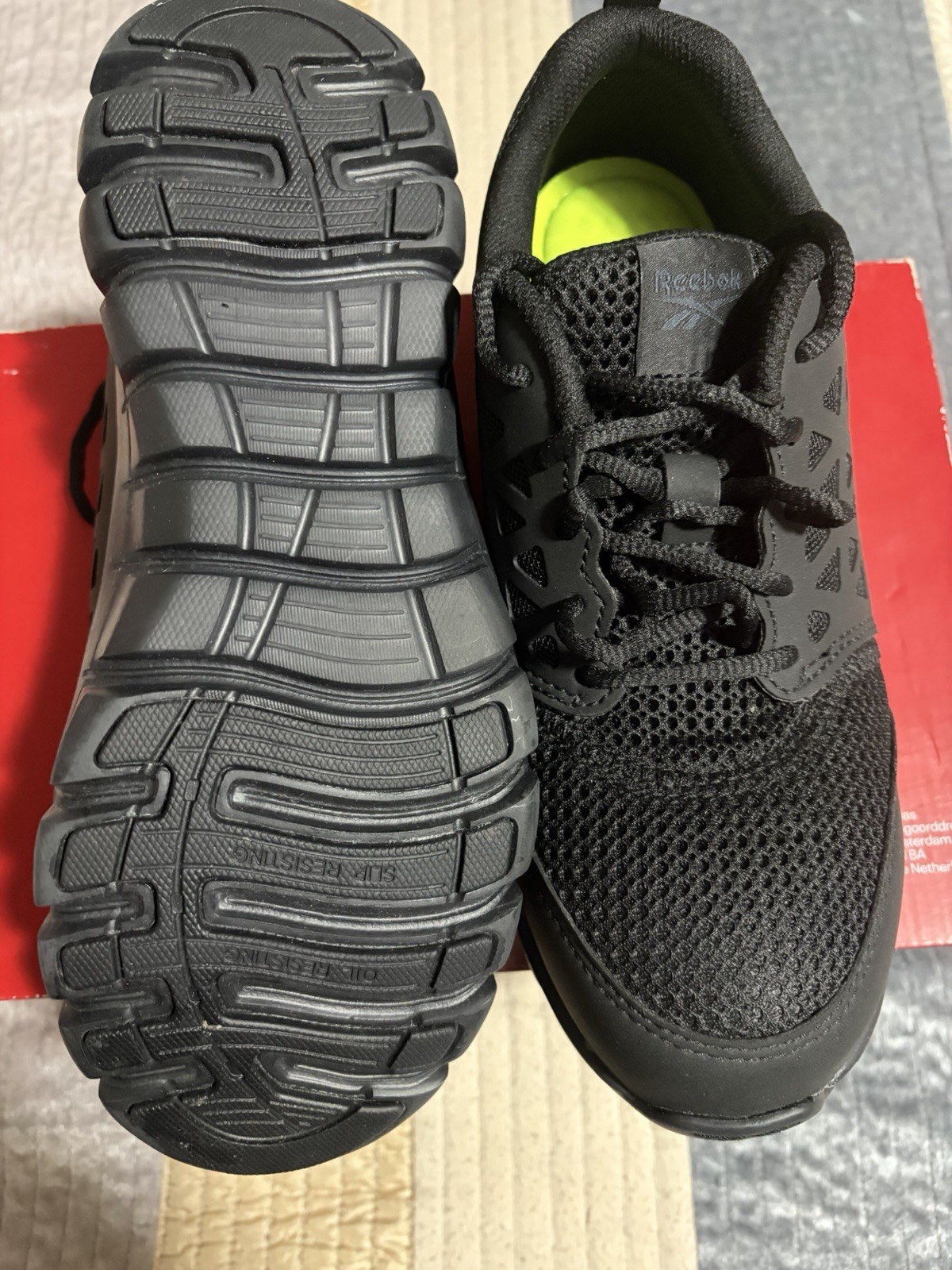 Reebok Sublite Cushion Comp Toe Slip & Oil Resistant Work Shoes US 8 D RB4039