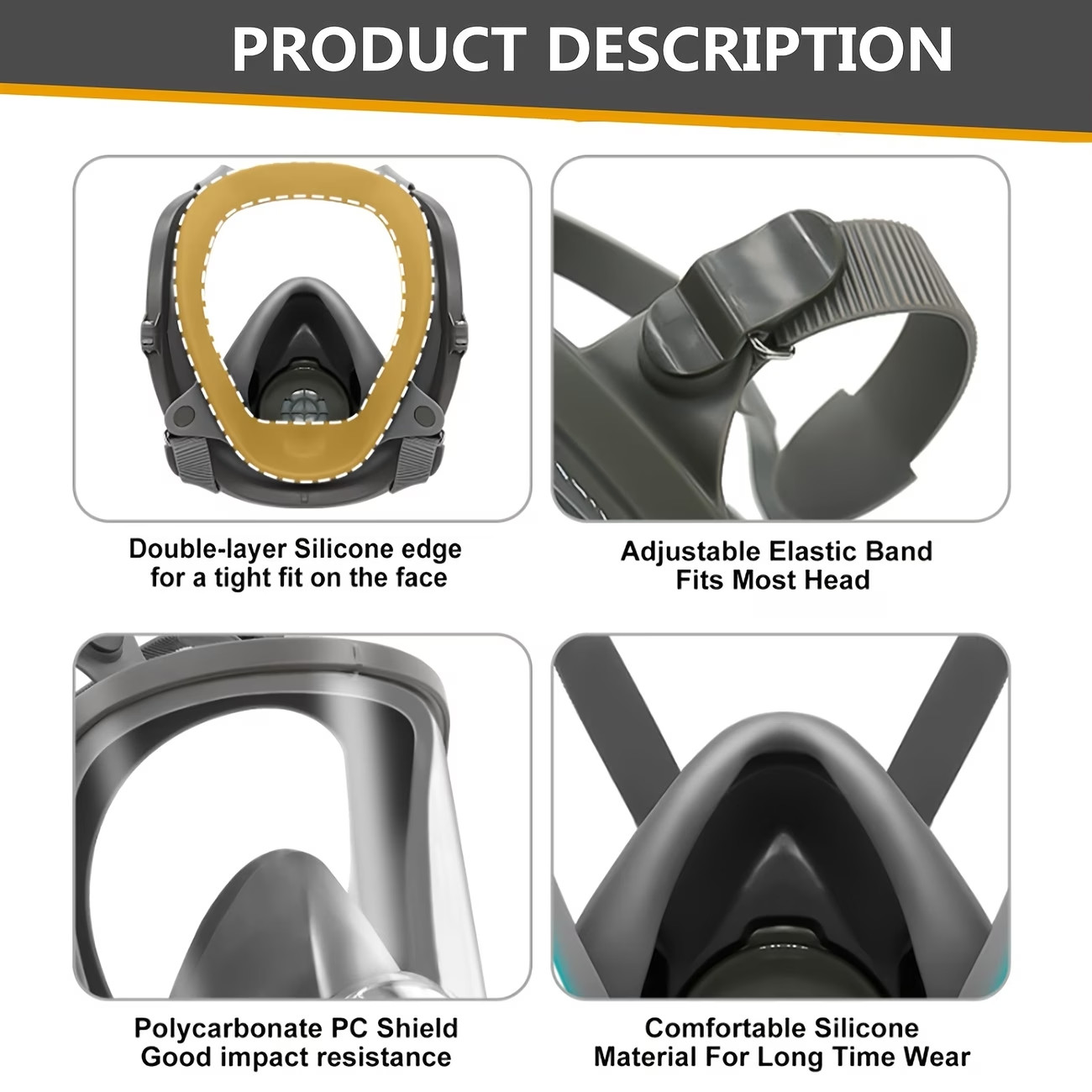 Full Face Gas Mask Respirator – Tear Gas Protection – Veteran Owned Seller Masks