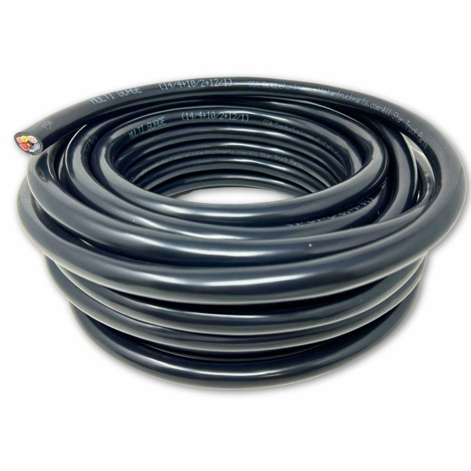 Heavy Duty 14/12/10AWG Multi Guage 7 Way CCA Conductor Wire RV Trailer Tow