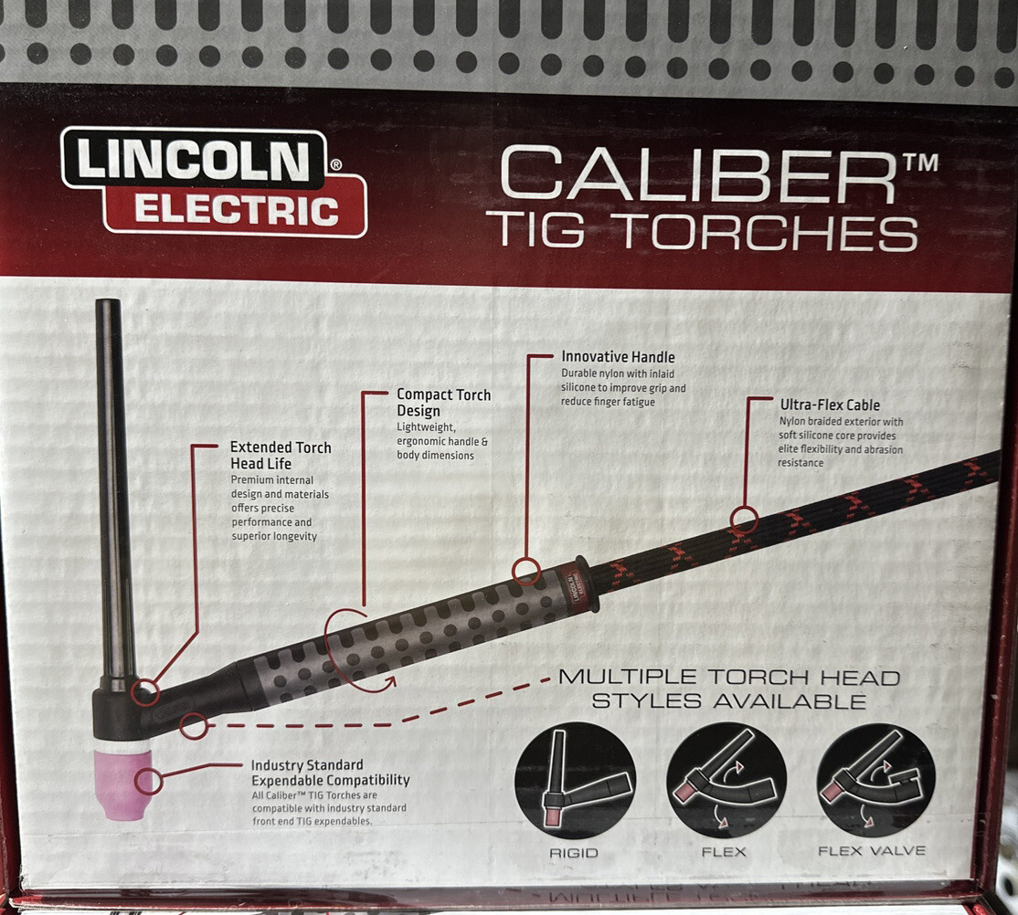 Lincoln Electric K5359-20-2 Caliber 20 Series TIG Torch R.P. 25 Ft (7.6 M)