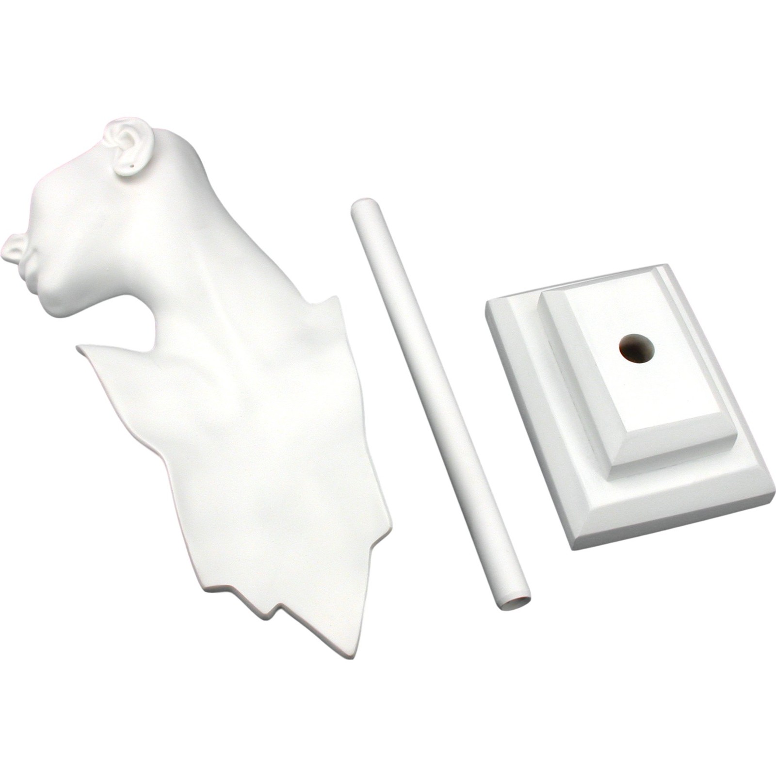 White Mannequin Necklace Bust Jewelry Display 19 1/2″ New