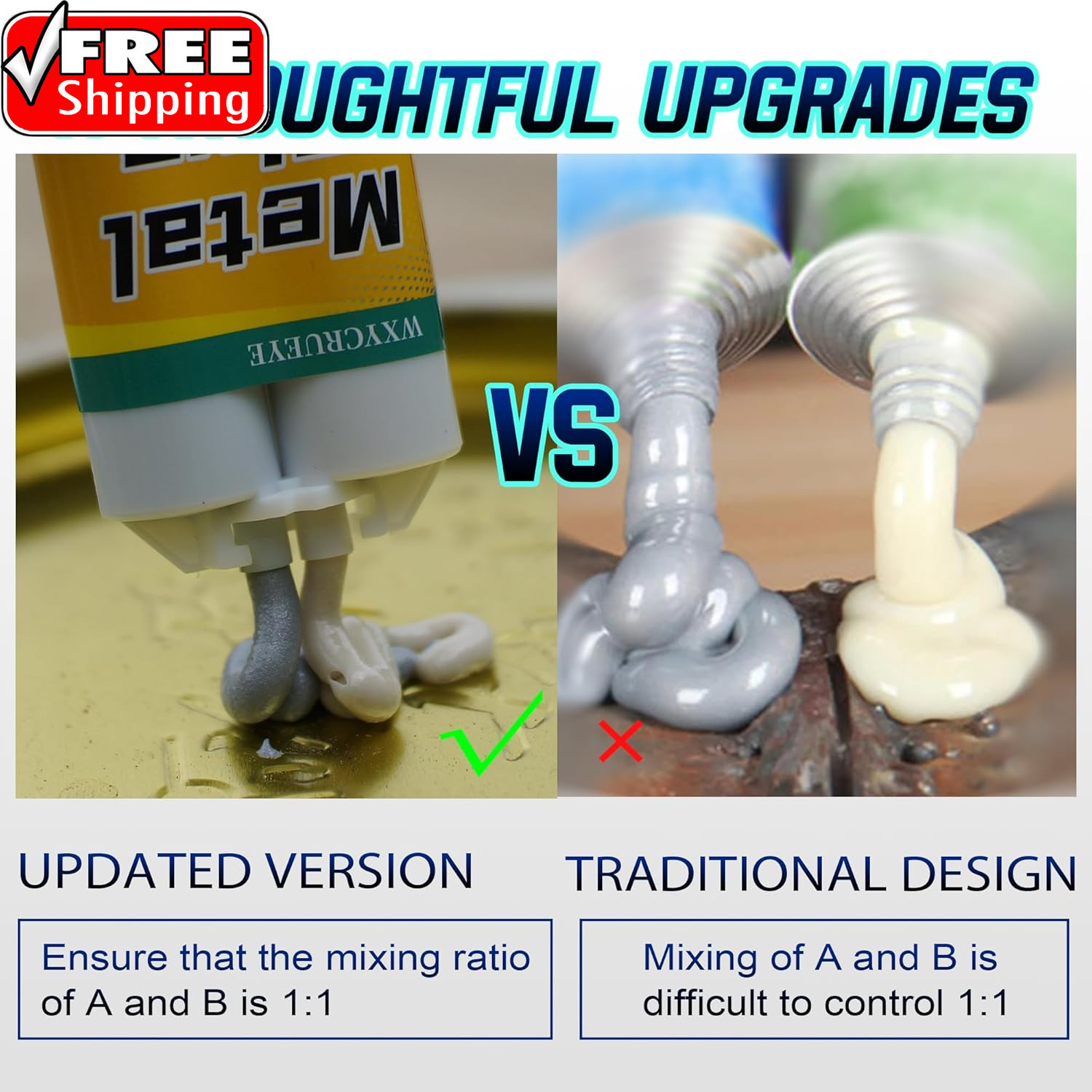 Metal Glue Heavy Duty Waterproof, Metal to Metals Adhesive, Liquid Weld, Welding