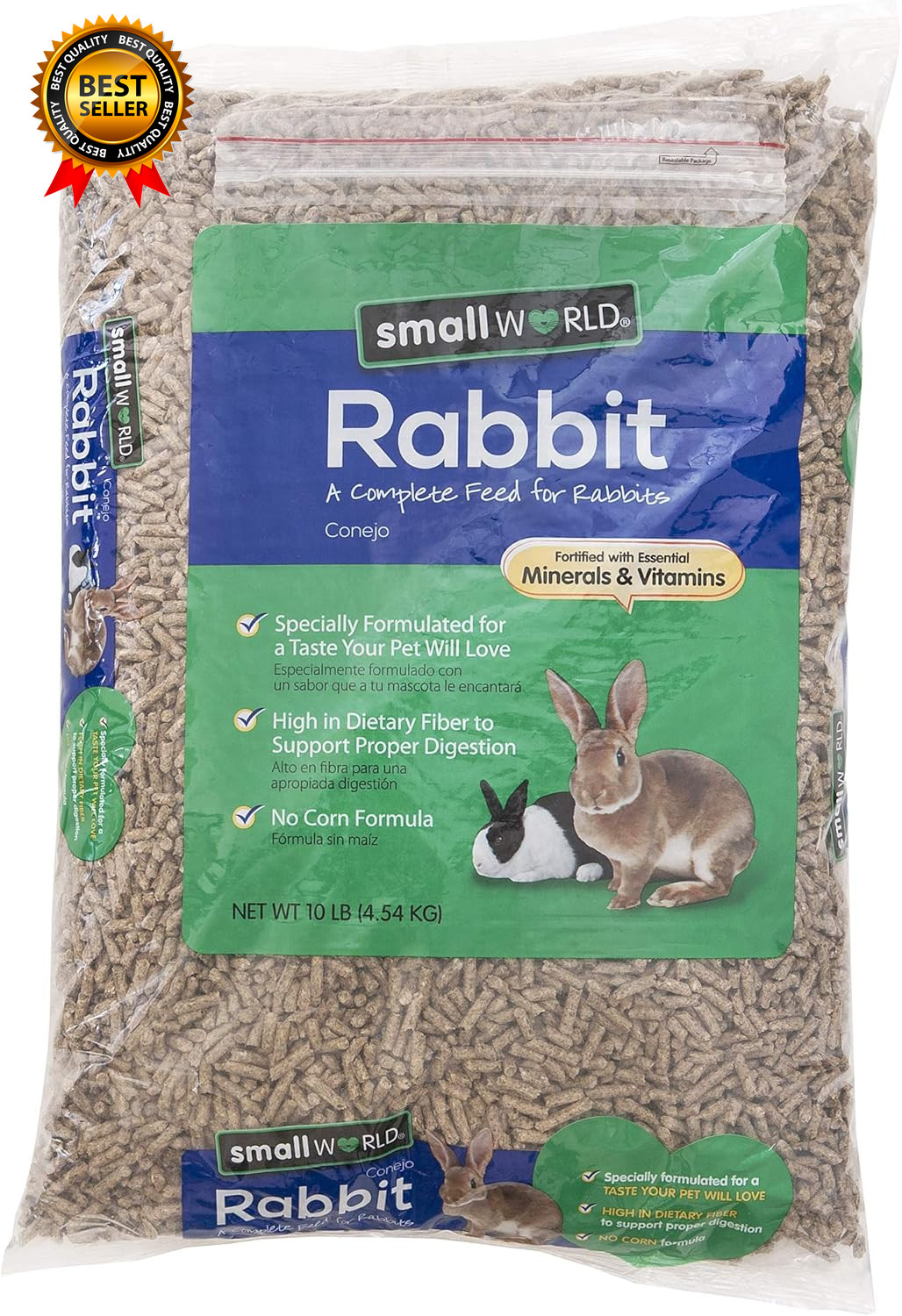 Rabbit Food, Complete Feed, Pelleted Food for Rabbits, Fortified with Essential