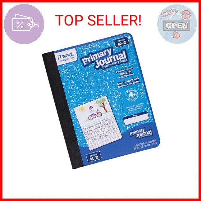 Mead Primary Journal Creative Story Tablet, Grades K-2, 7-1/2″ x 9-3/4″, 100 She