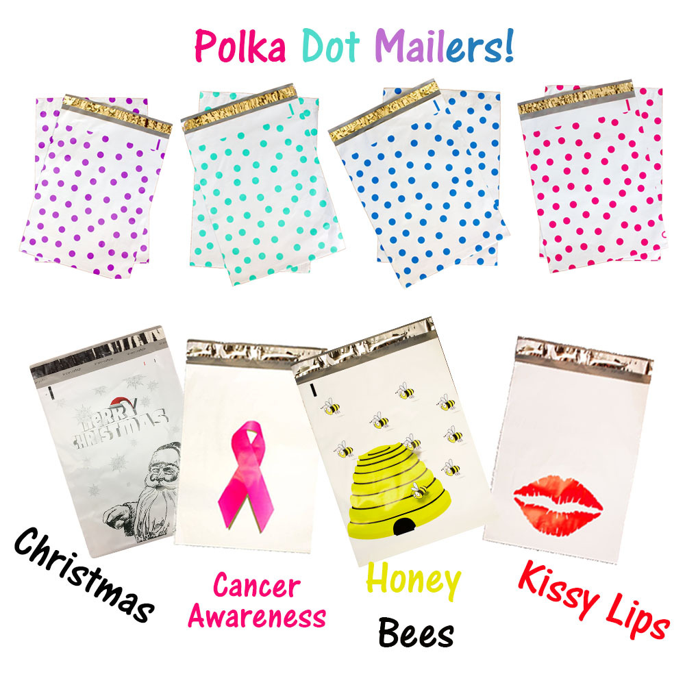 (20-200 Pack) 10″ x 13″ ShipNFun Designer FLAT POLY Mailers, USPS New Envelopes!