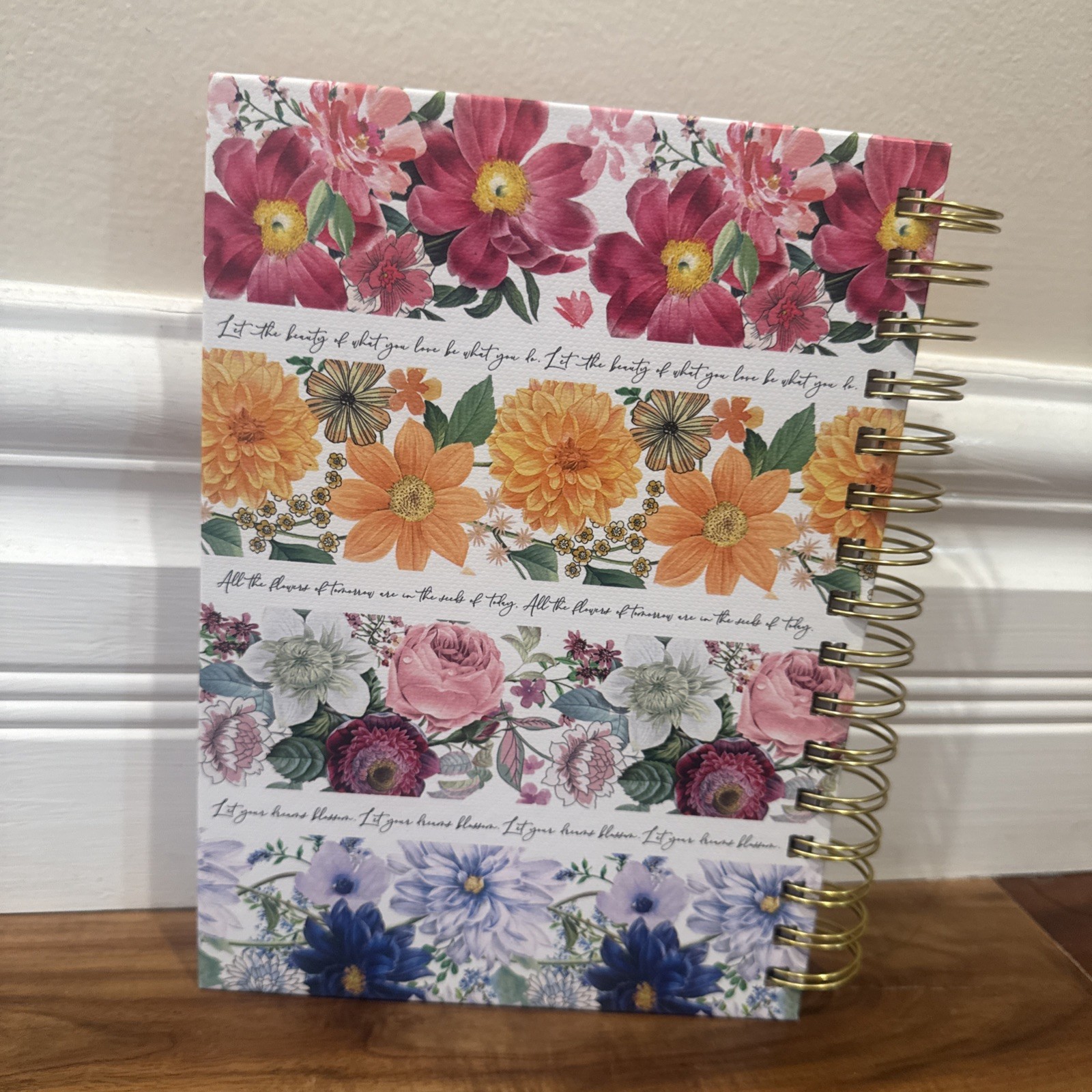 PUNCH STUDIO SPIRAL JOURNAL NOTEBOOK 250 LINED PAGES FLORAL FLOWERS 50415 NEW