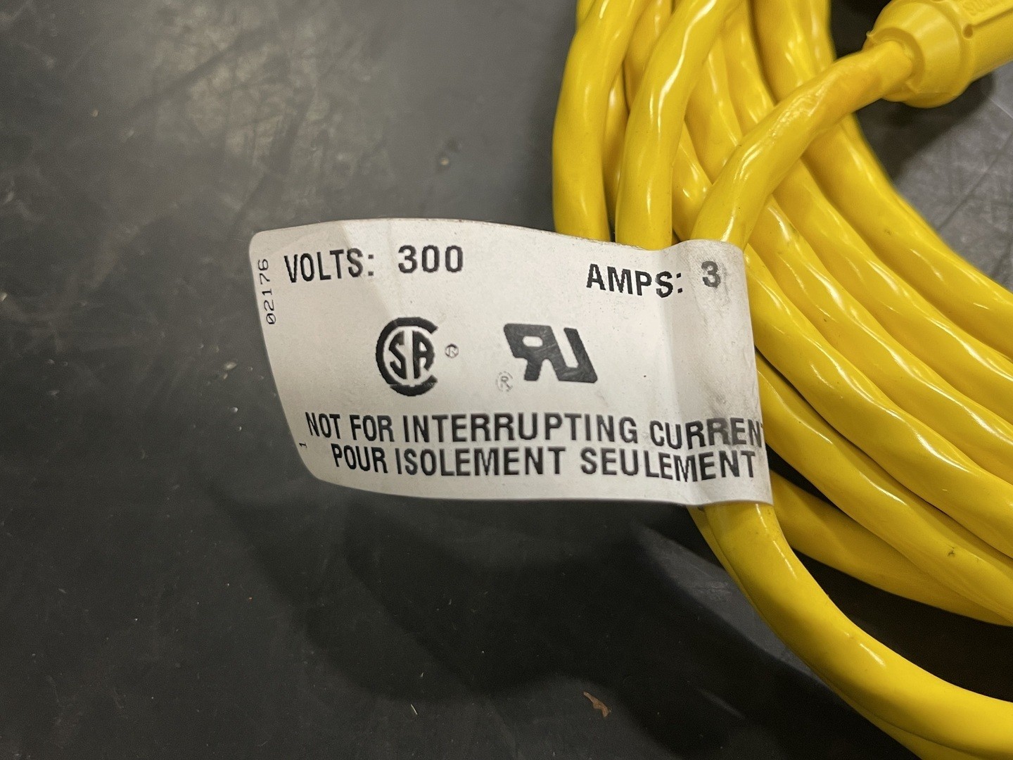 SURPLUS NEW CROUSE-HINDS 5000115-13 20ft 18/4 AWG Cord Set Micro 4 Pin Female