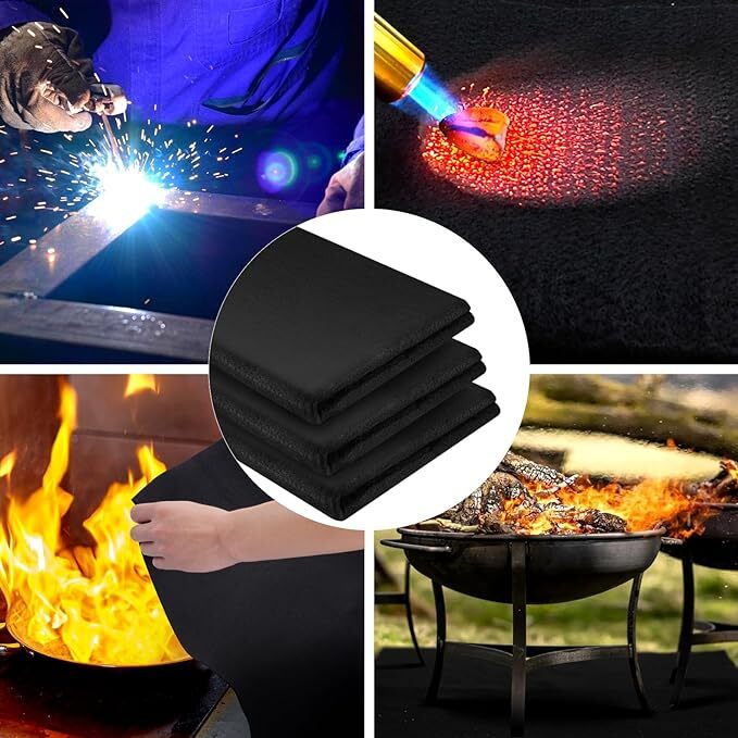 40″x40″ Welding Blanket Fireproof Flame Carbon Felt for Welders Retardant Fabric