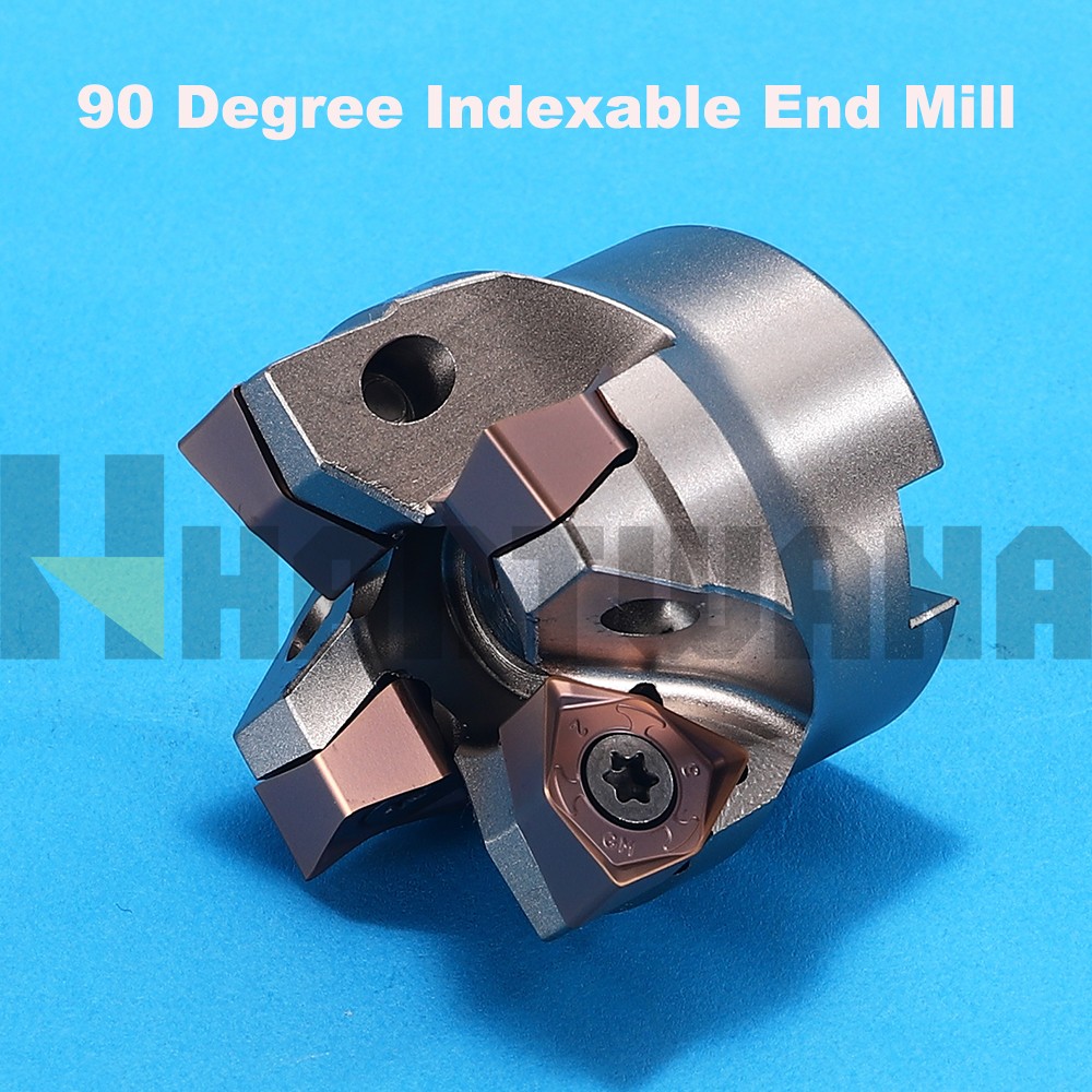 50mm Face Shell Mill 90 Degree 5 Flutes Double-Sided Milling Inserts WNMU080608