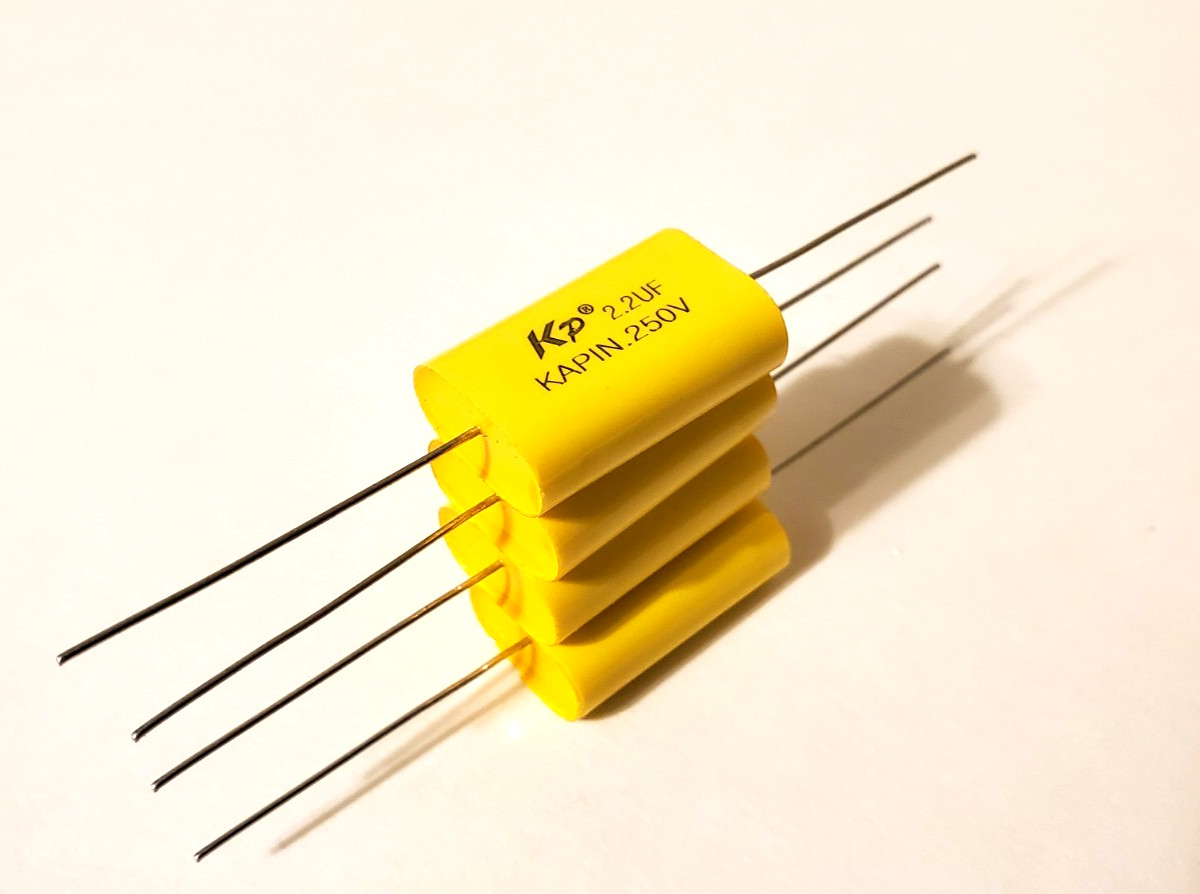 4-Pack Kapin 2.2uf 250V Tweeter, Super Tweeter Capacitor Brand New!