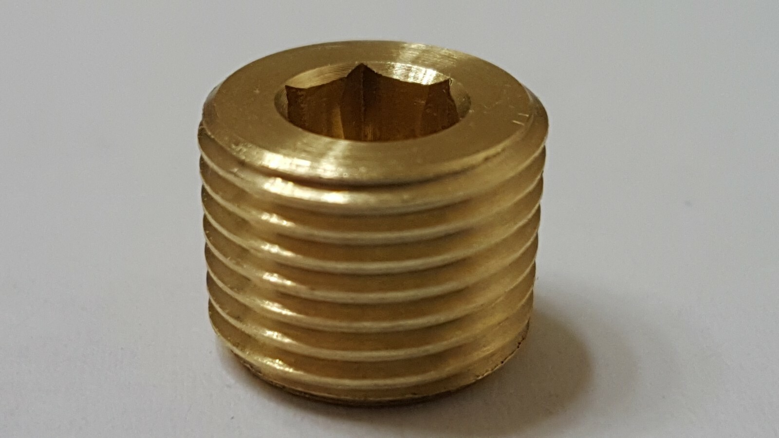 Lot of 10 pcs. 1/8″ Male NPT Brass Plug Allen Key Countersunk Hex USA