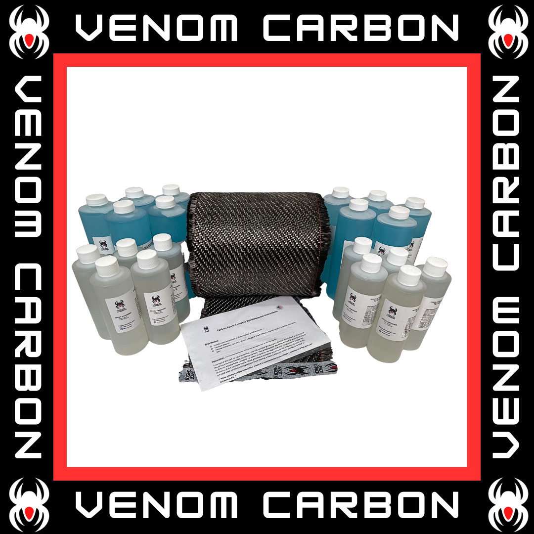 100ft Contractor’s Kit – Carbon Fiber Foundation Wall Repair 8 inch Twill Weave