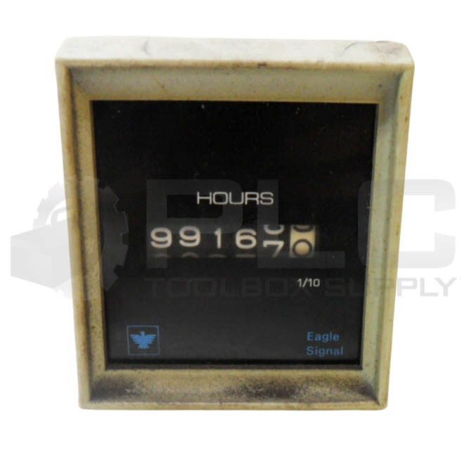 LOT OF 2 EAGLE SIGNAL HK410A6 HOUR COUNTER METER 120V 60HZ