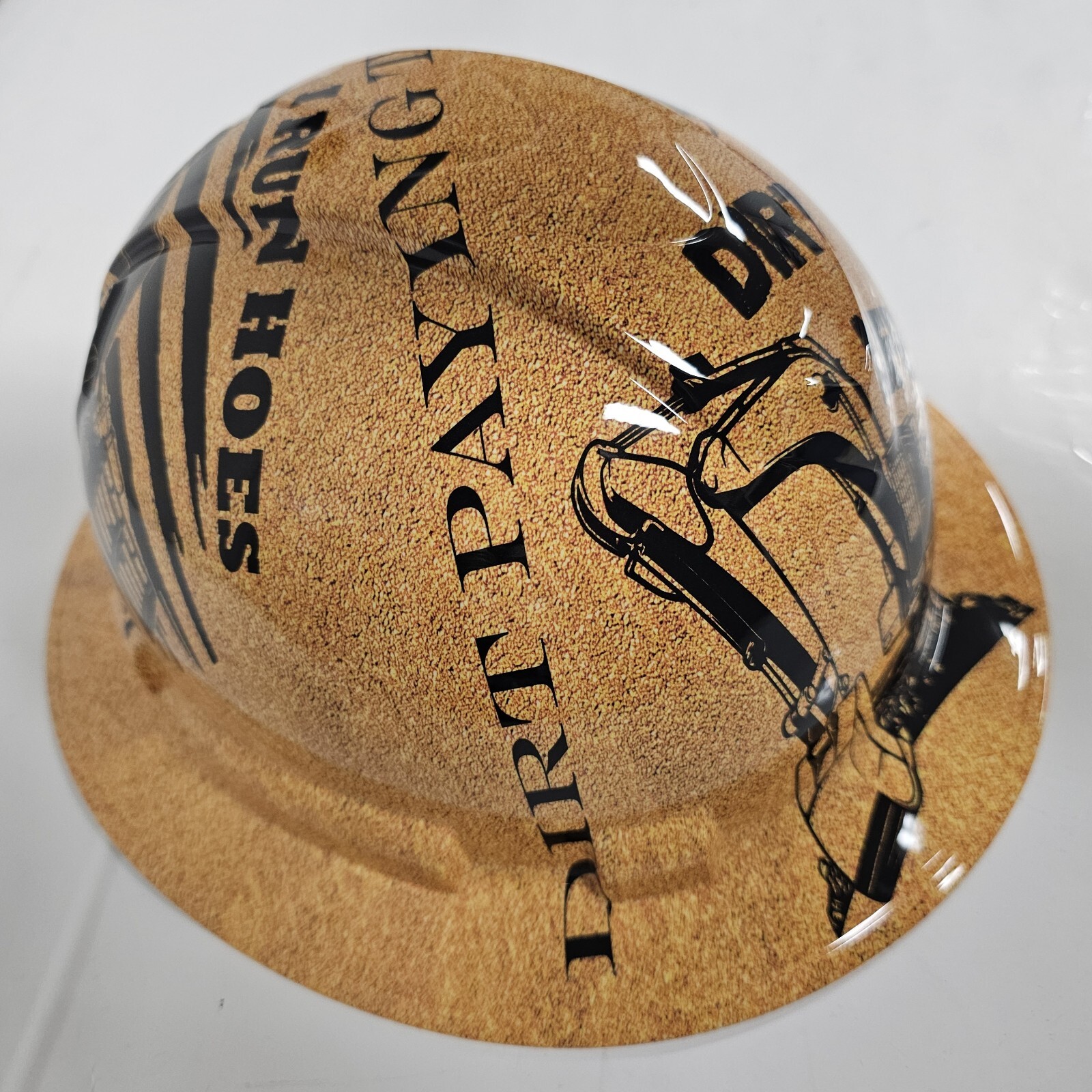 full brim hard hat custom hydro dipped IN DIRT LIFE DIRT PAYING THE BILLS NEW