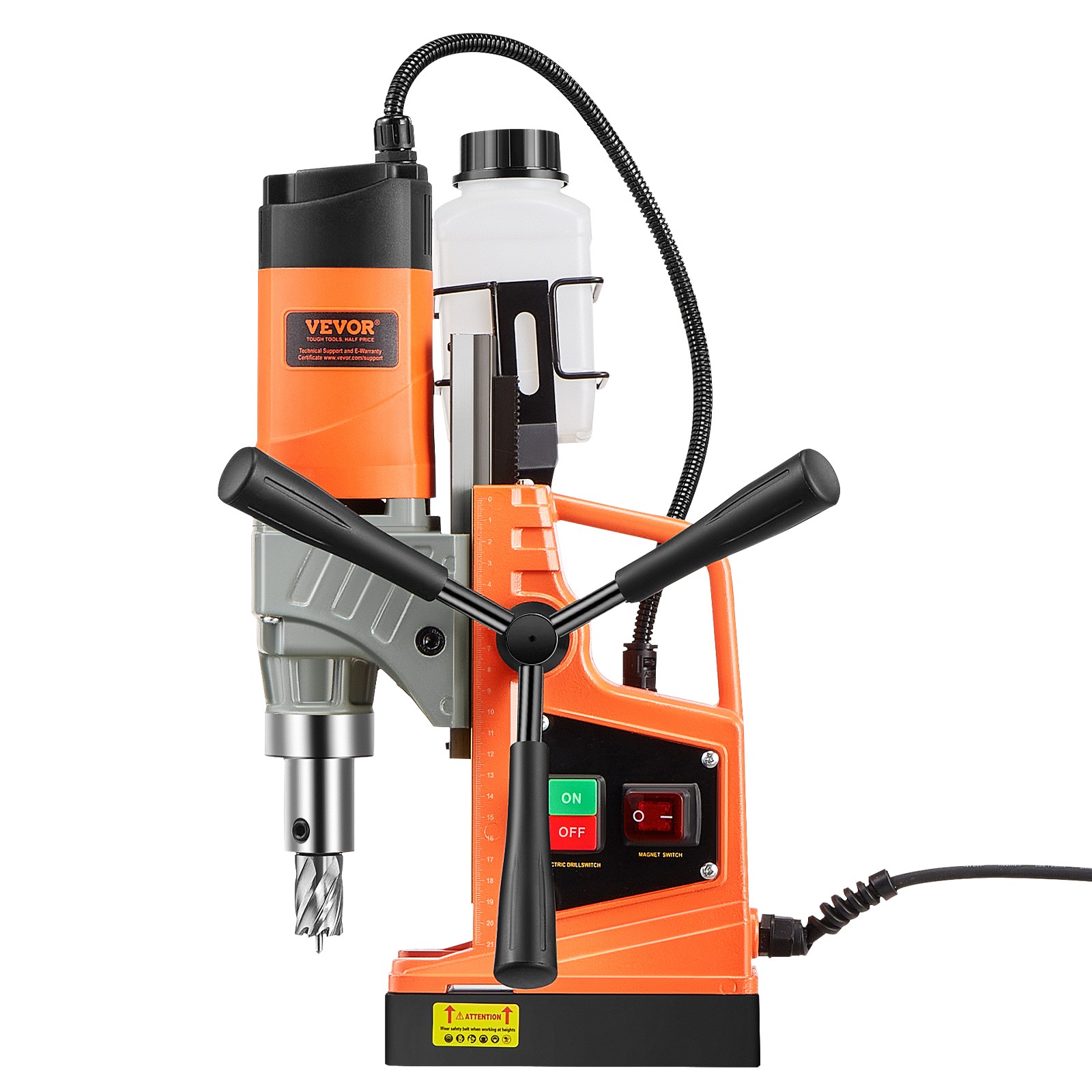 Magnetic Drill 1450W 2810 lbf Mag Drill Press 1.6 in Boring Diameter 11 Bits