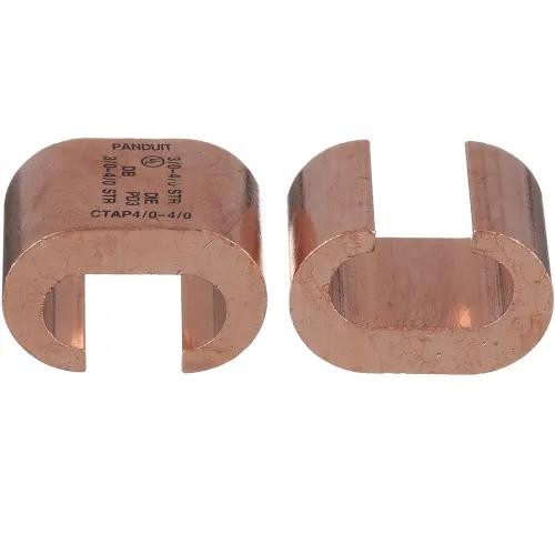 1Pc PANDUIT CTAP4/0-4/0-X Tap, 90 Degrees Angle, Non-insulated, Copper Colo