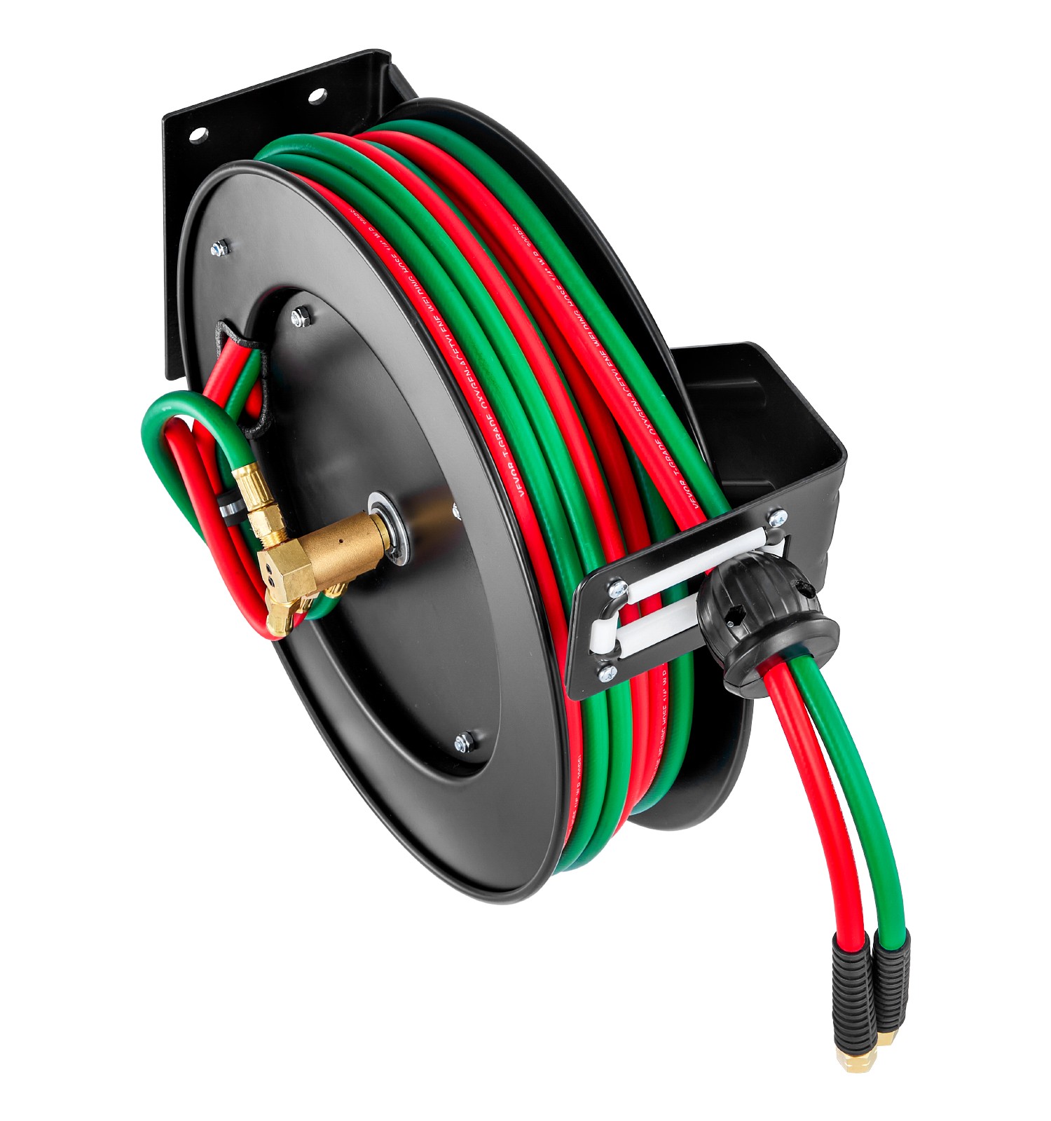 VEVOR Retractable Welding Hose Reel 1/4 in x 50FT Oxygen Acetylene Rubber Hose