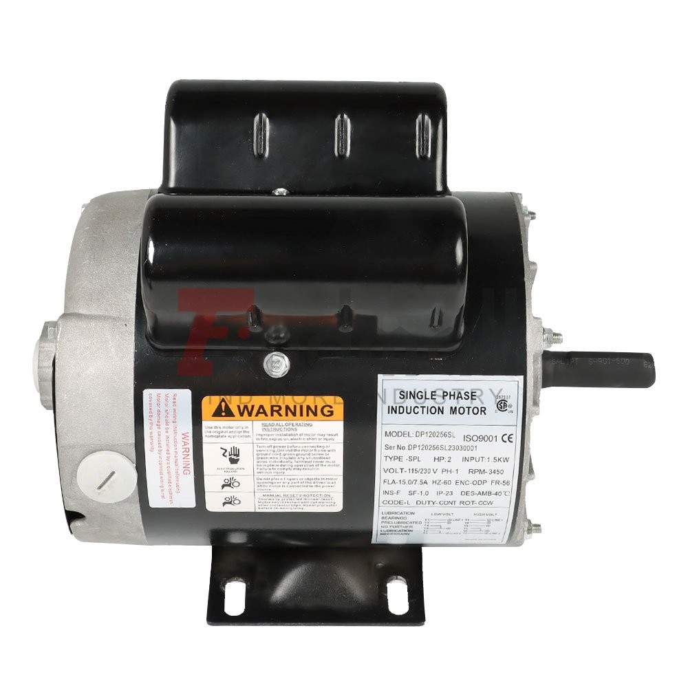 2HP SPL Compressor Duty Electric Motor 3450 RPM 56 Frame 5/8″ Shaft 115/230V New