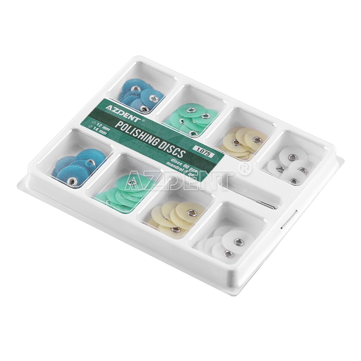 80pcs Dental Composite Finishing Polishing Discs assorted kit + Mandrel NO1.075