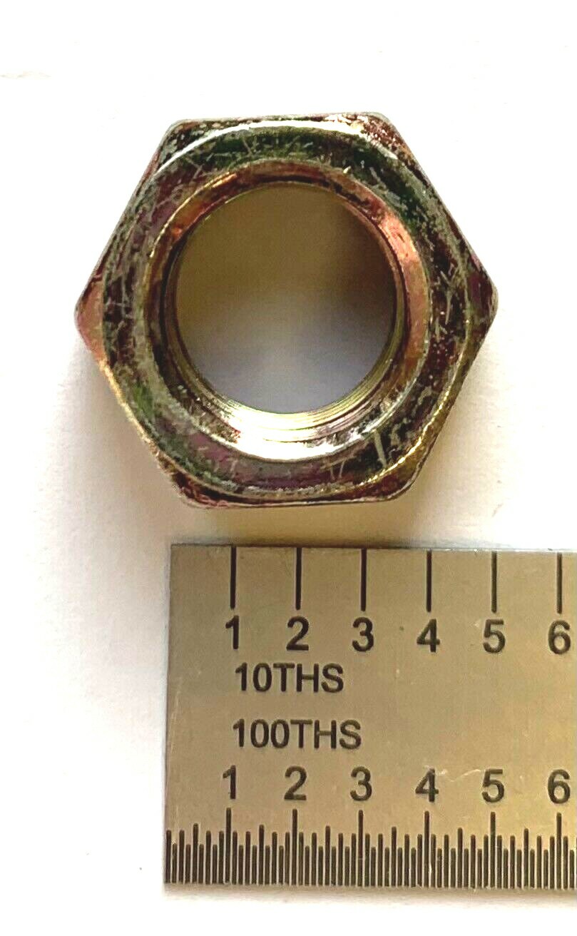 3/8-24 GRADE 8 HEX NUT – YELLOW ZINC PLATED — 3/8″ – 24 UNF- 50 PIECES PER PACK